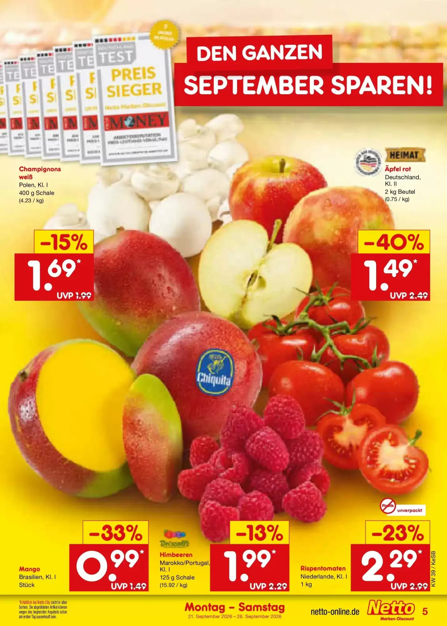 Netto Marken-Discount Prospekt (ab 20.09.2026) zum Blättern - Seite 5