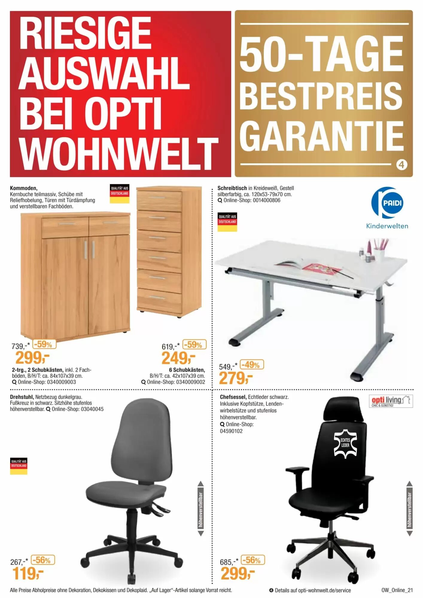 Opti Wohnwelt Prospekt (ab 20.09.2026) zum Blättern - Seite 21