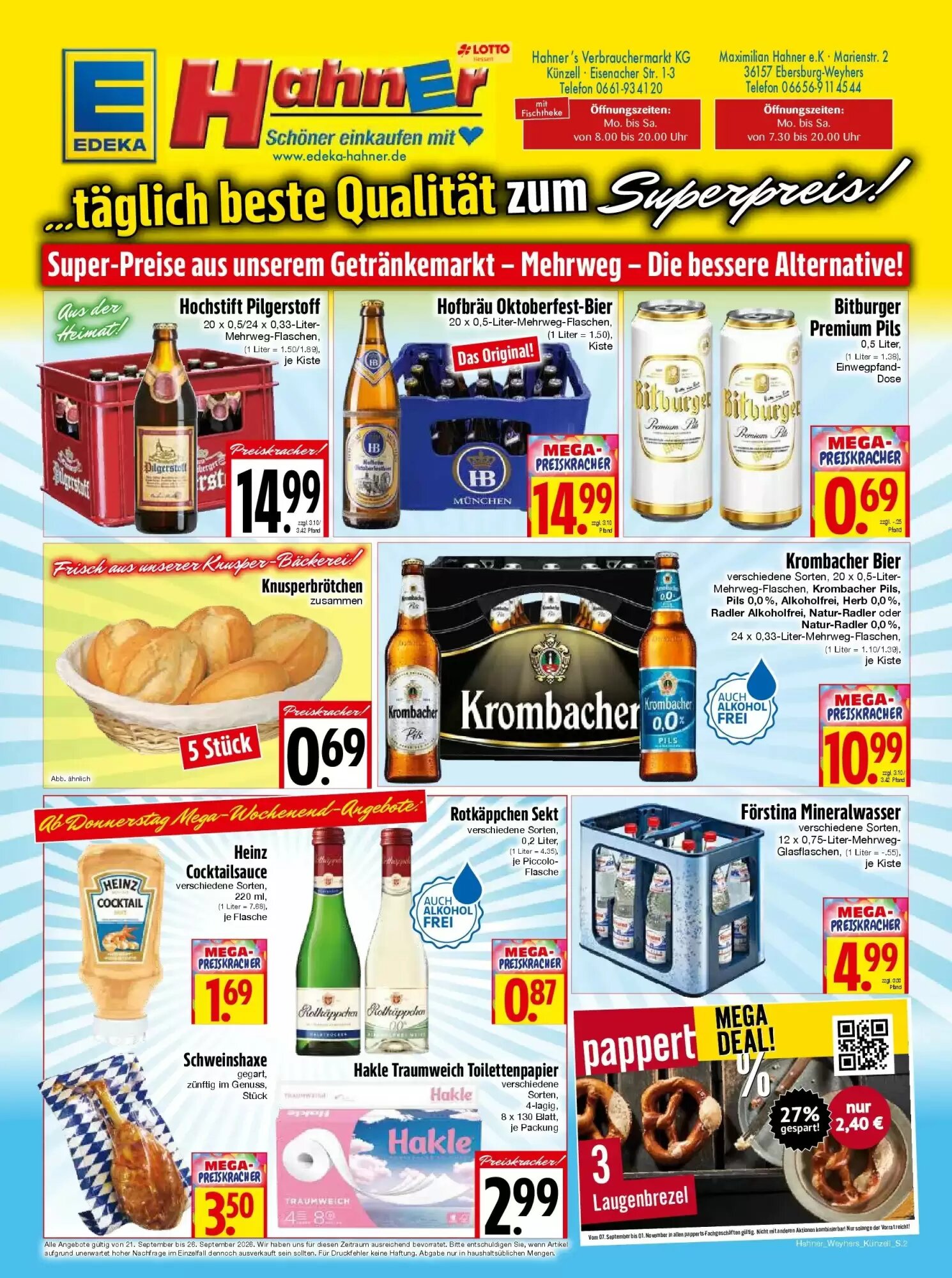 EDEKA Hahner Prospekt (ab 20.09.2026) zum Blättern - Seite 2