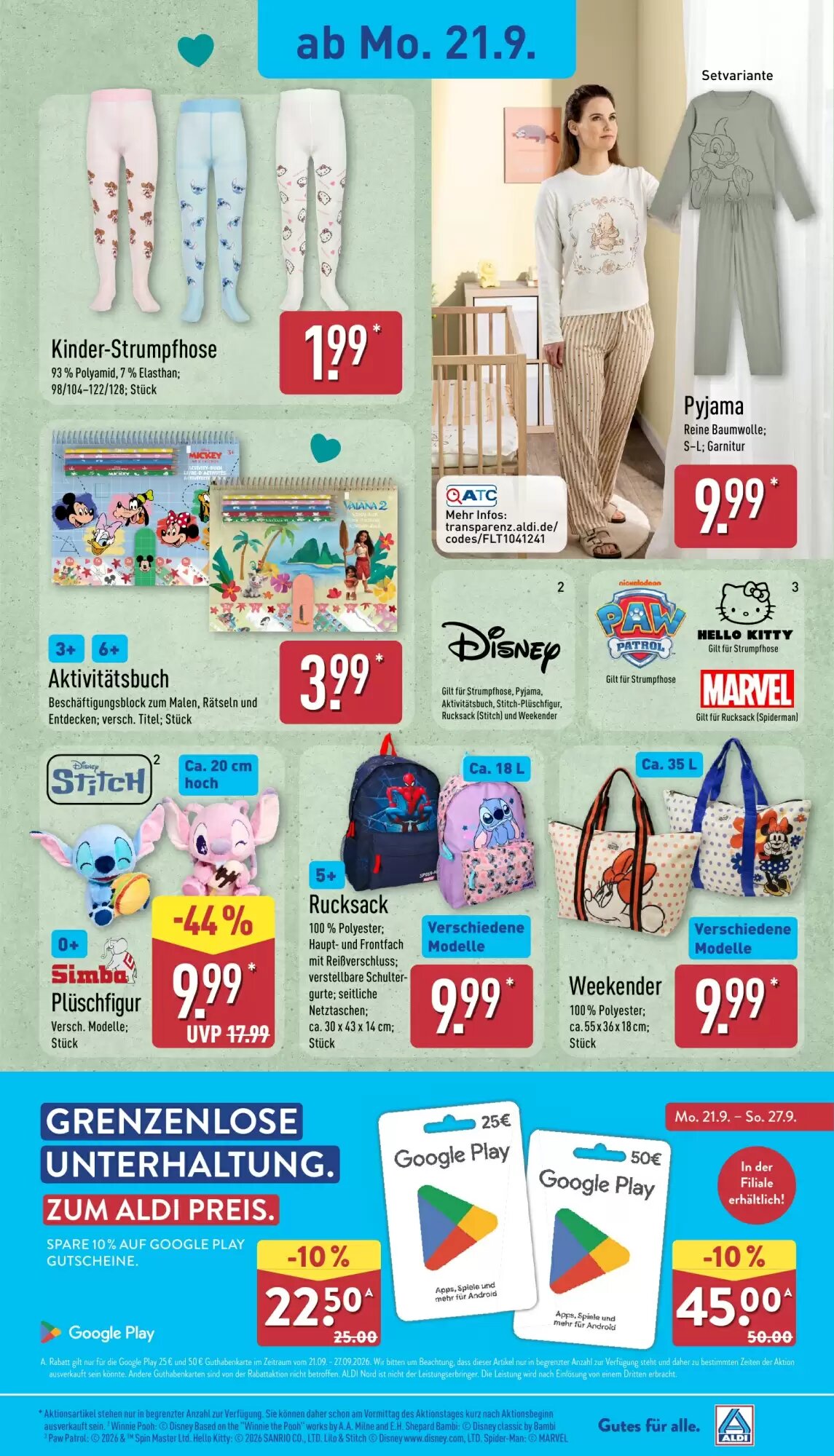 Aldi Nord Prospekt (ab 21.09.2026) zum Blättern - Seite 17