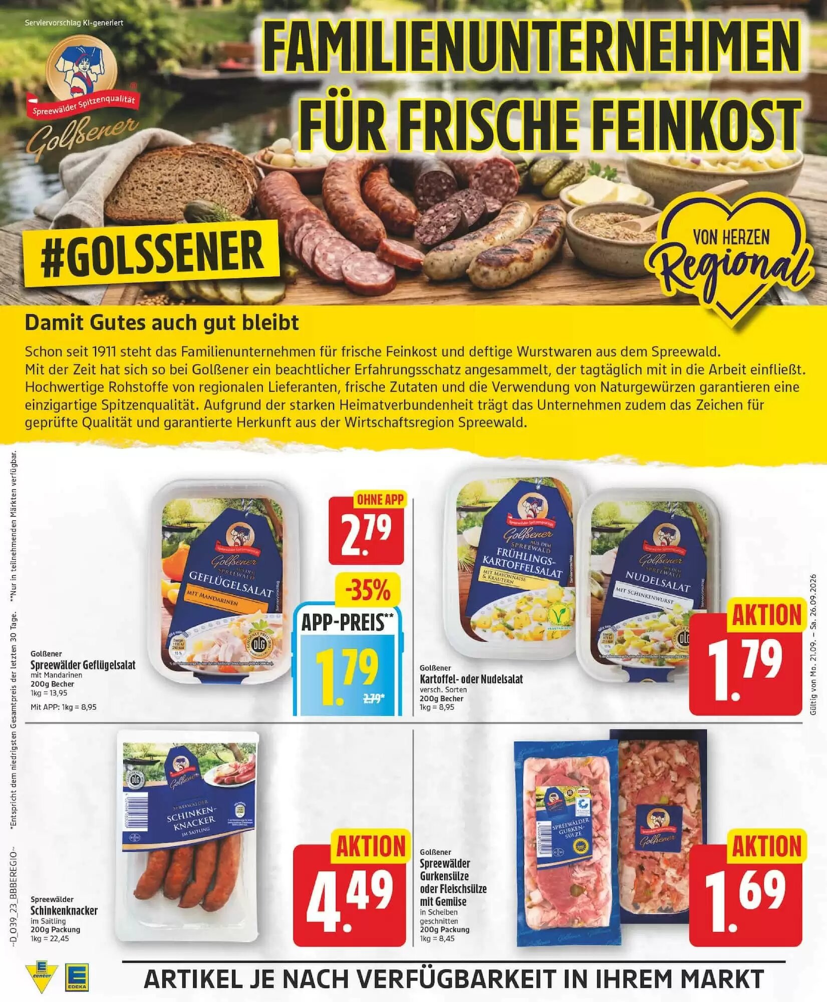 Edeka Prospekt (ab 21.09.2026) zum Blättern - Seite 23
