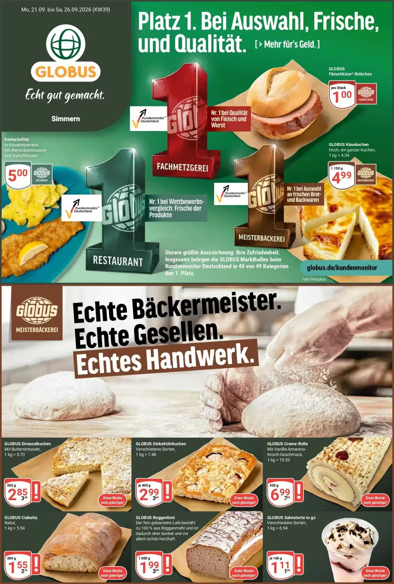 Globus Prospekt (ab 21.09.2026) zum Blättern - Seite 1