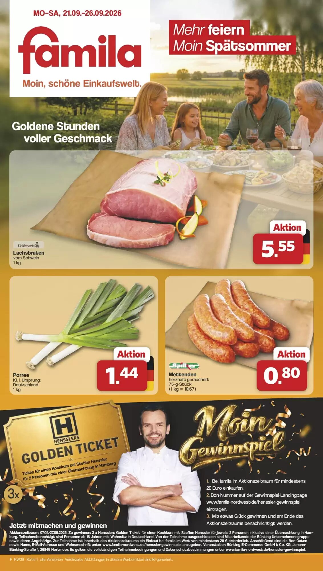 Famila Nord West Prospekt (ab 21.09.2026) zum Blättern - Seite 1