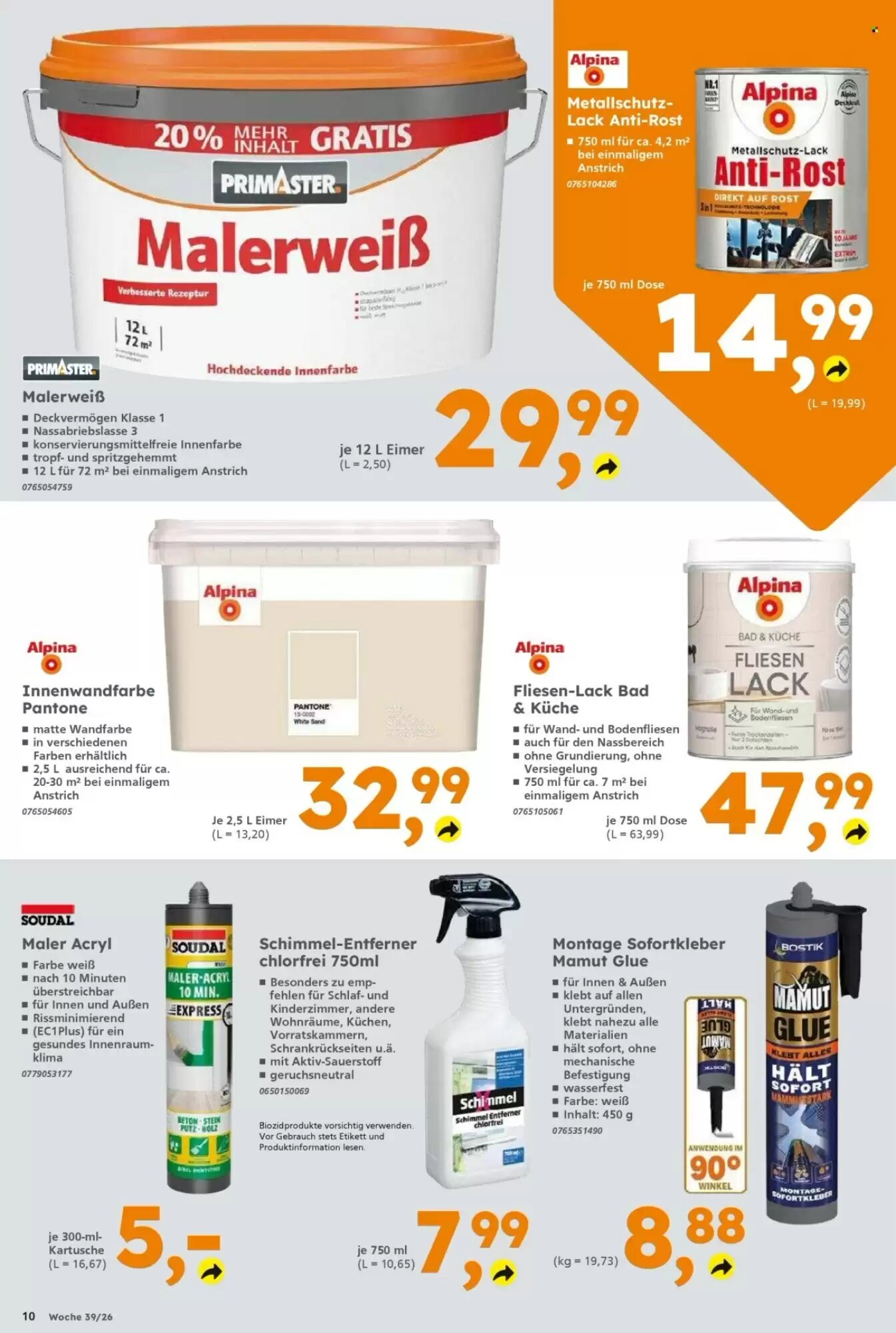 Globus Baumarkt Prospekt (ab 21.09.2026) zum Blättern - Seite 10
