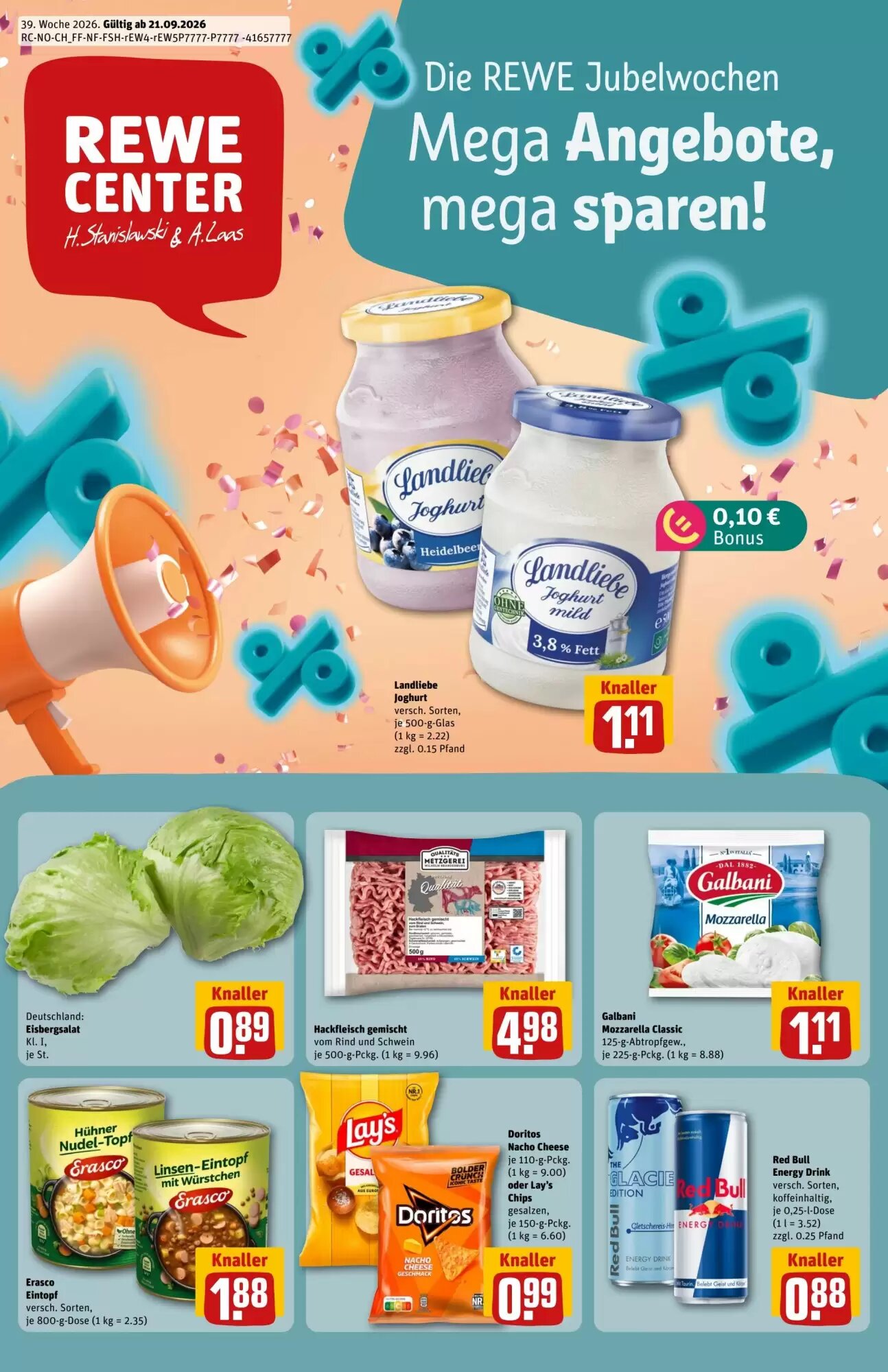 REWE Center Prospekt (ab 21.09.2026) zum Blättern - Seite 1