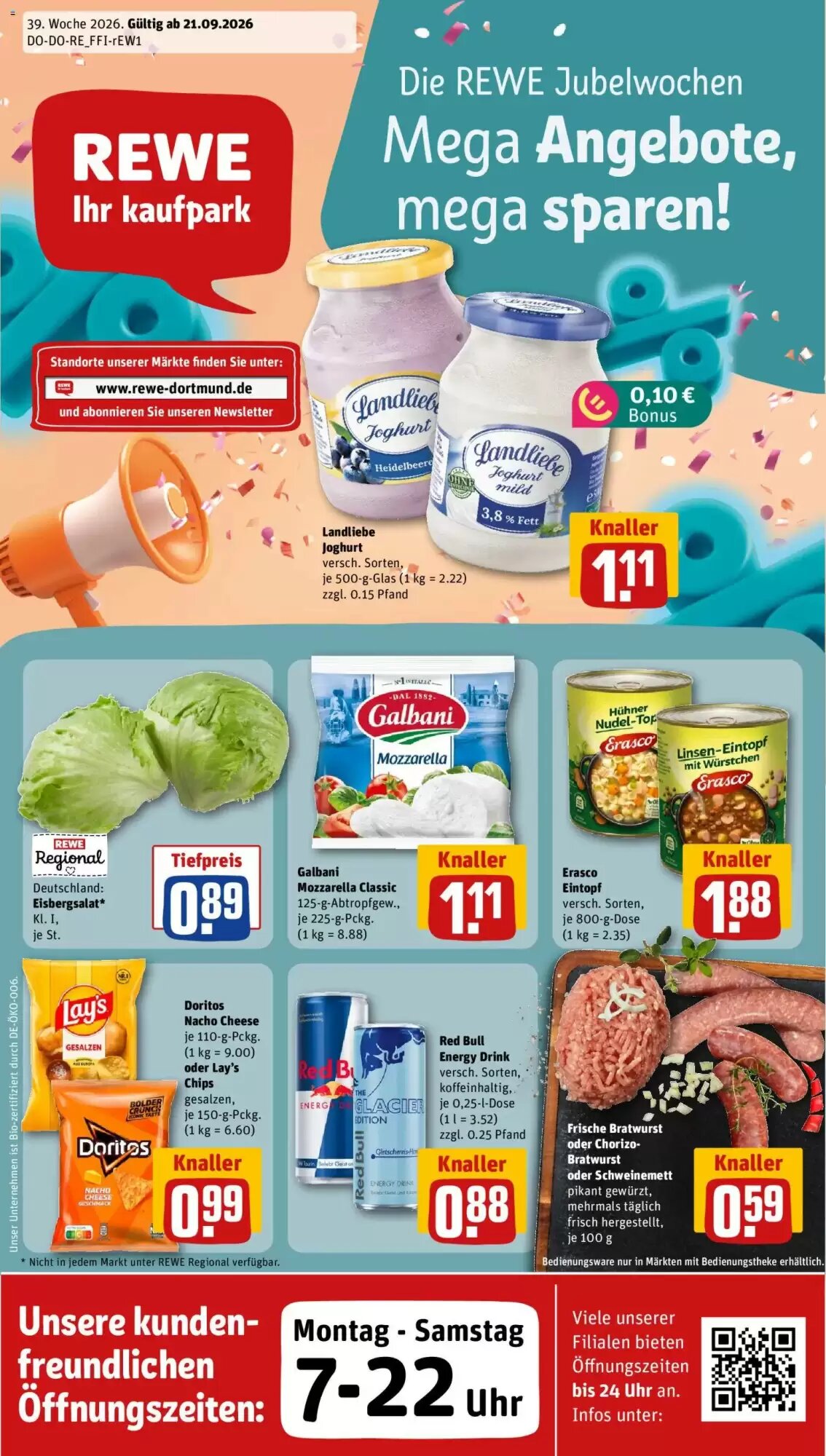REWE Kaufpark Prospekt (ab 21.09.2026) zum Blättern - Seite 1