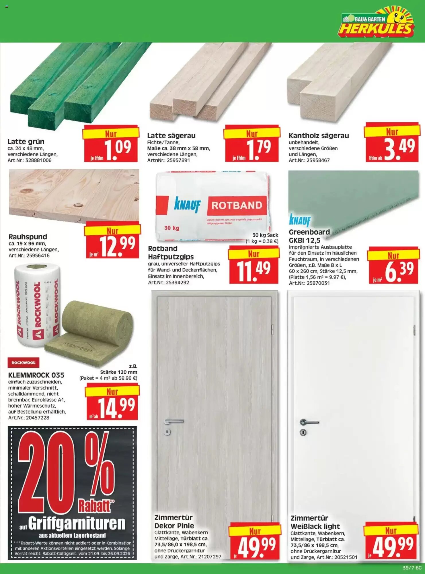 Herkules Baumarkt Prospekt (ab 21.09.2026) zum Blättern - Seite 7