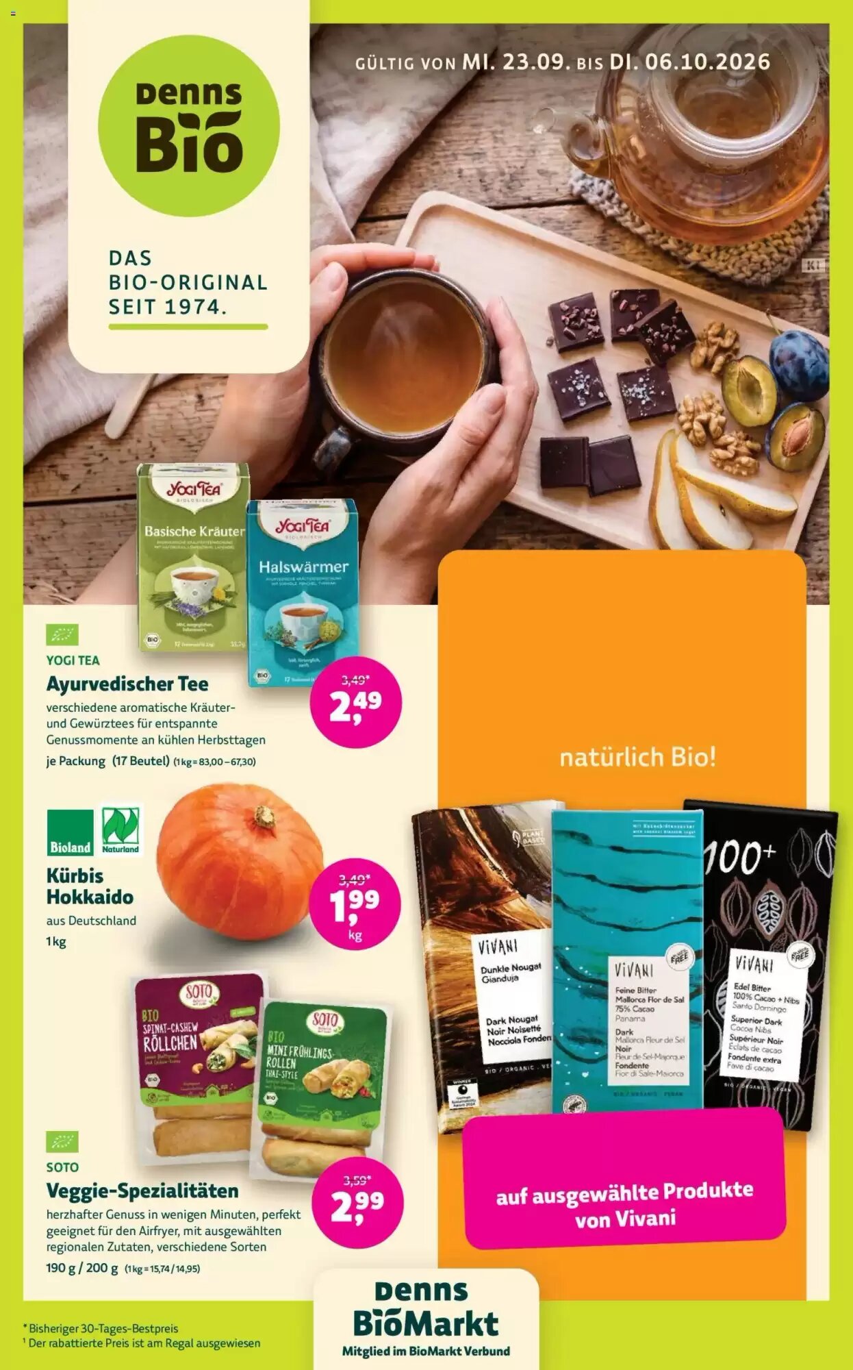 Denns BioMarkt Prospekt (ab 23.09.2026) zum Blättern - Seite 1
