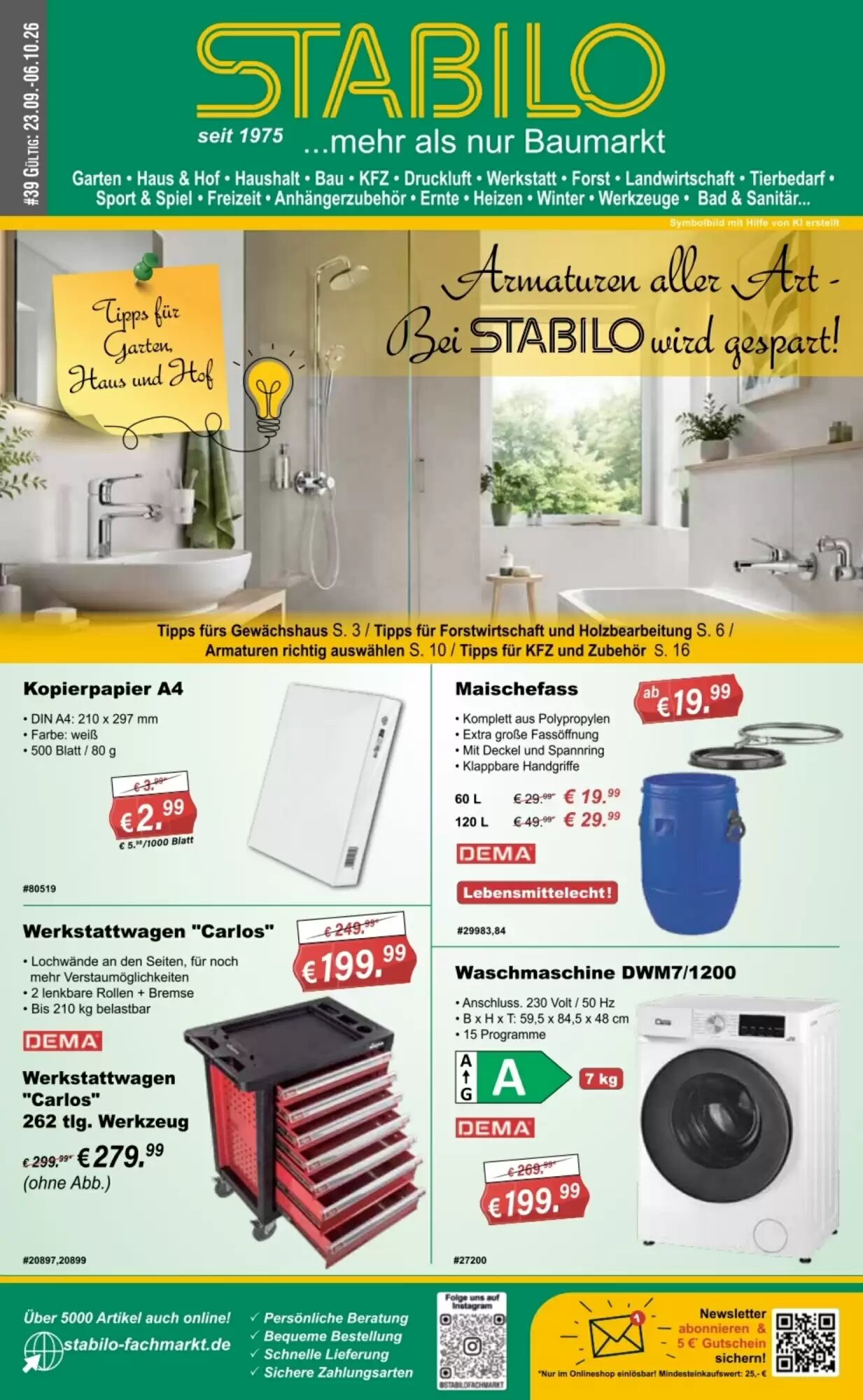 Stabilo Fachmarkt Prospekt (ab 23.09.2026) zum Blättern - Seite 1