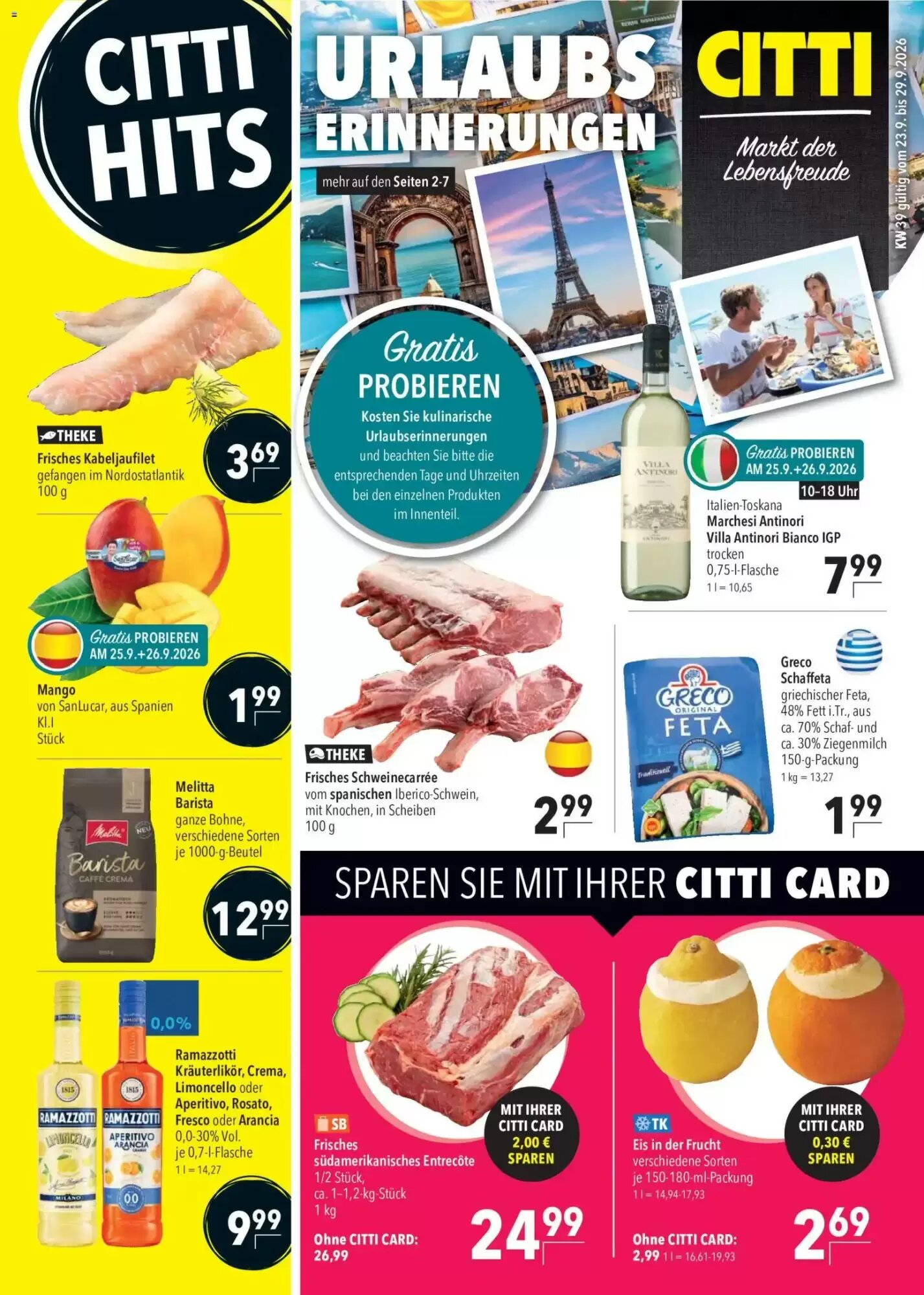 CITTI Markt Prospekt (ab 23.09.2026) zum Blättern - Seite 1