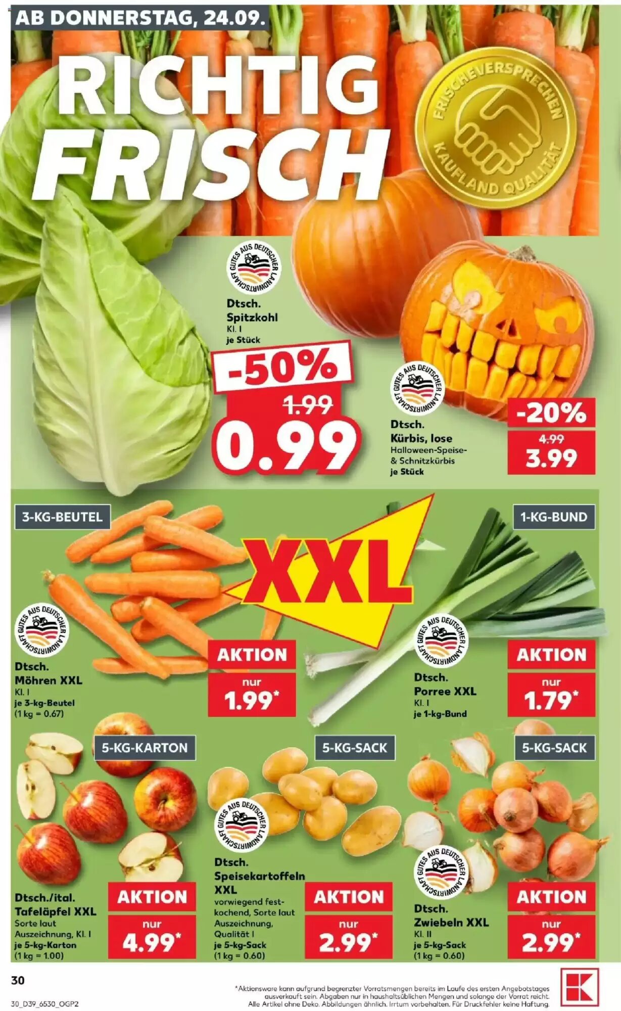 Kaufland Prospekt (ab 24.09.2026) zum Blättern - Seite 30