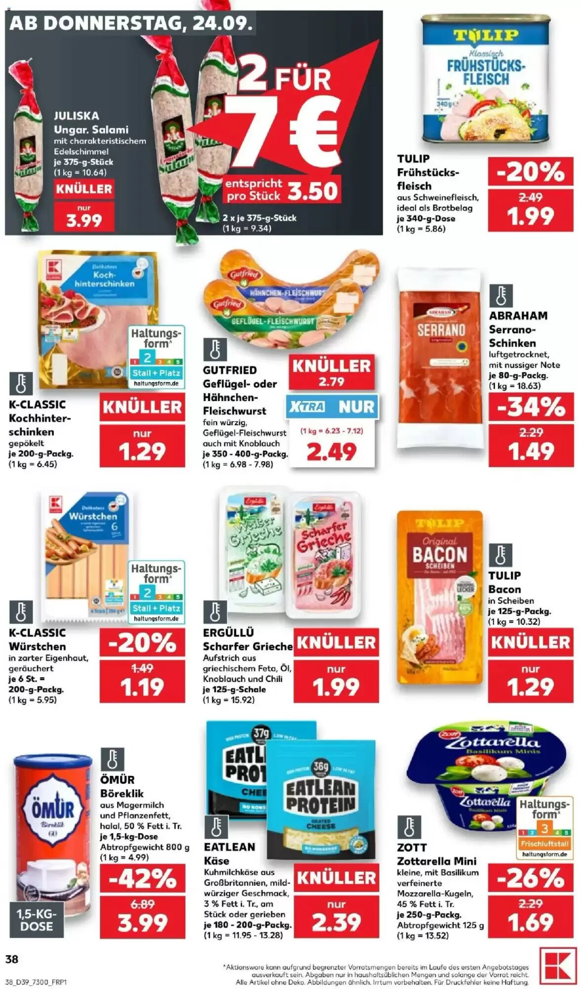 Kaufland Prospekt (ab 24.09.2026) zum Blättern - Seite 38