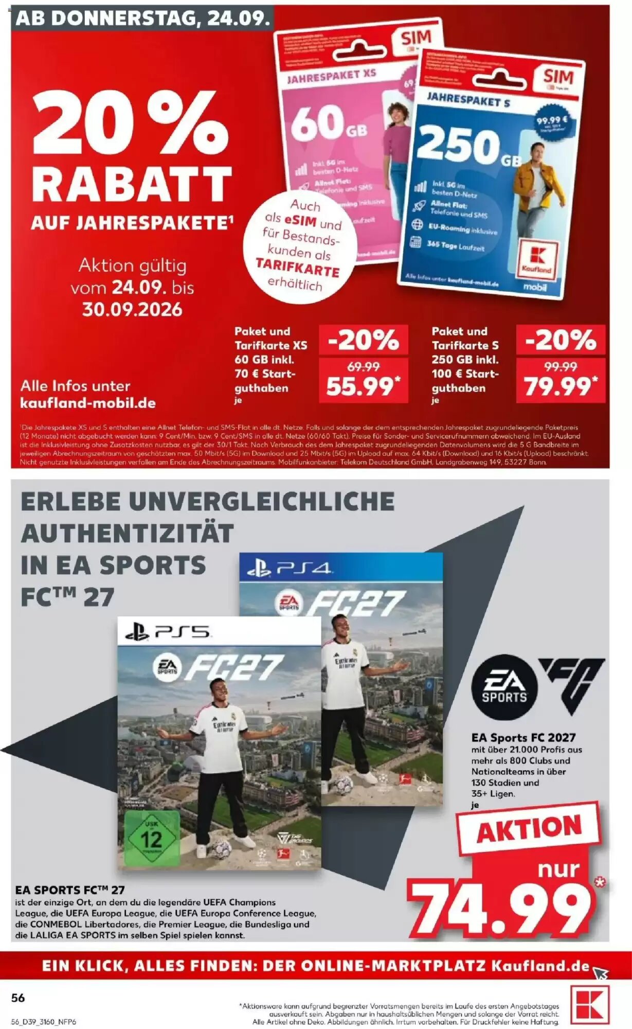 Kaufland Prospekt (ab 24.09.2026) zum Blättern - Seite 56