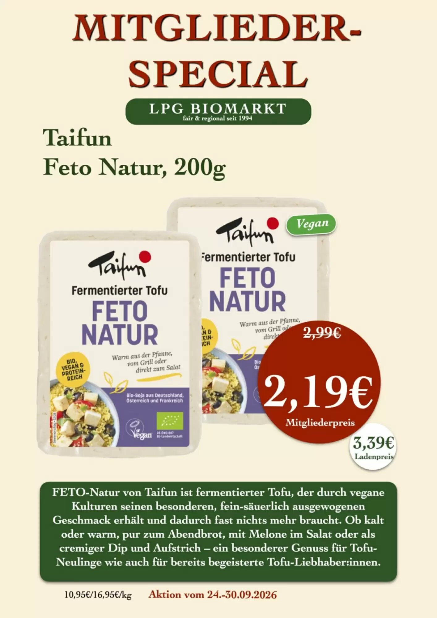 LPG Biomarkt Prospekt (ab 24.09.2026) zum Blättern - Seite 8