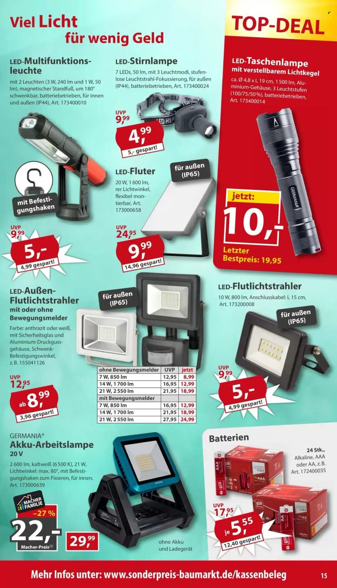 Sonderpreis Baumarkt Prospekt (ab 26.09.2026) zum Blättern - Seite 15