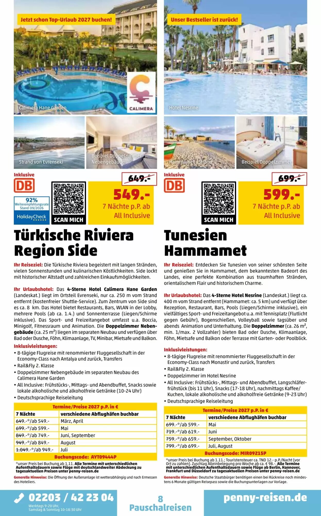 Penny Reisen Prospekt (ab 26.09.2026) zum Blättern - Seite 8