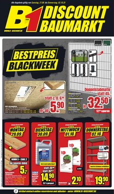 B1 Discount Baumarkt Prospekt (ab 27.09.2026) zum Blättern