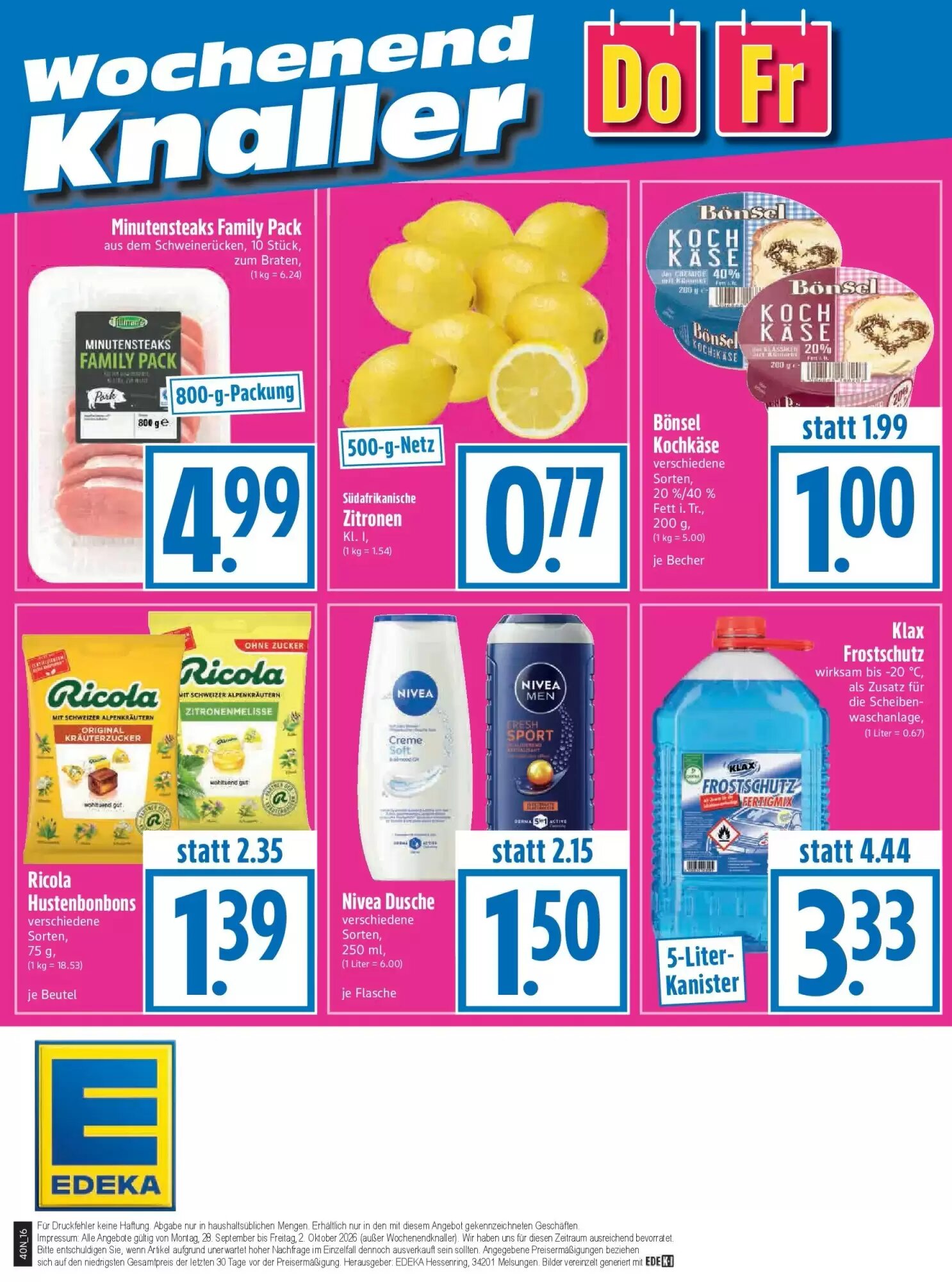 EDEKA Hahner Prospekt (ab 27.09.2026) zum Blättern - Seite 18