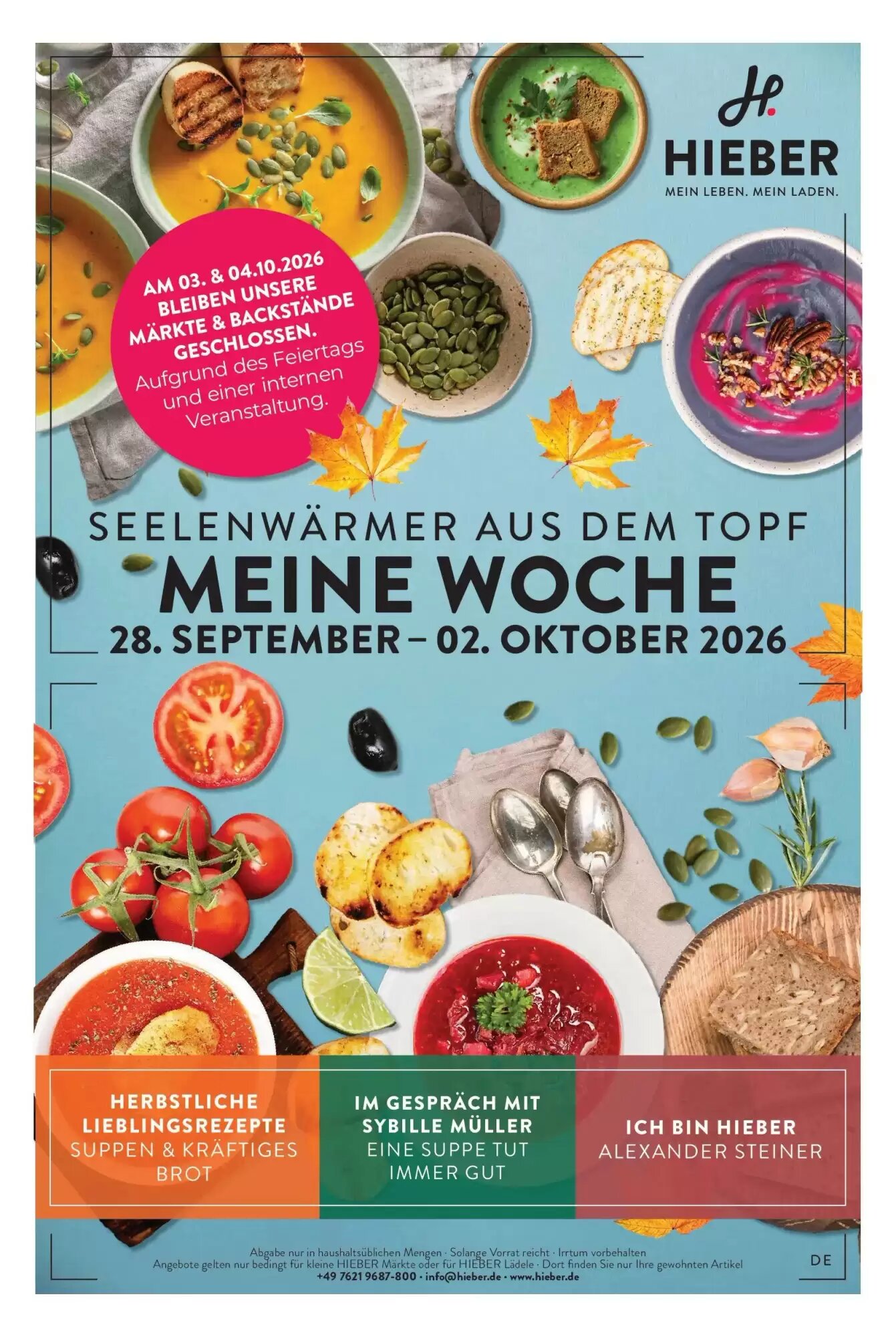Hieber's Frische Center Prospekt (ab 27.09.2026) zum Blättern - Seite 1