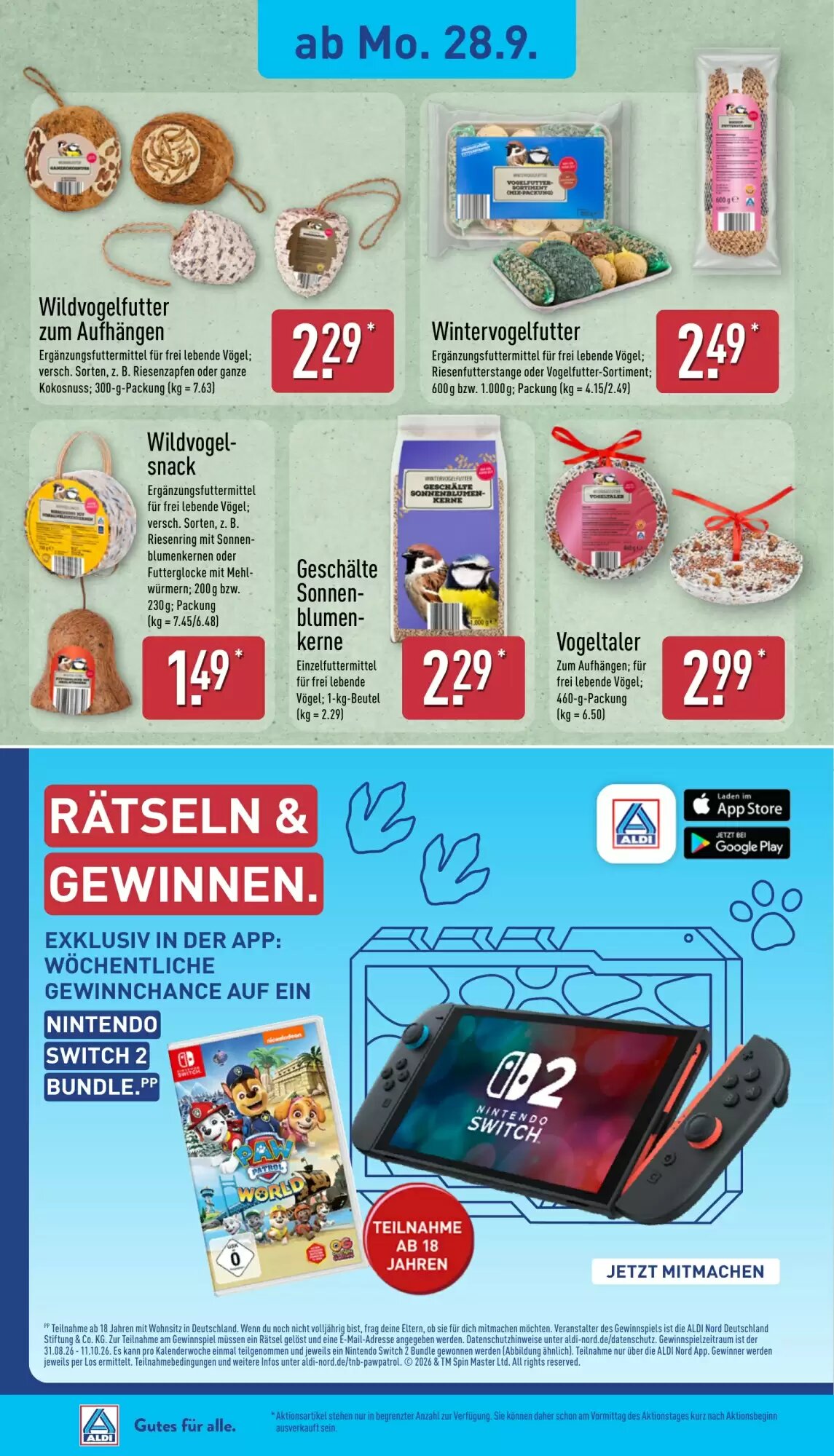 Aldi Nord Prospekt (ab 28.09.2026) zum Blättern - Seite 20