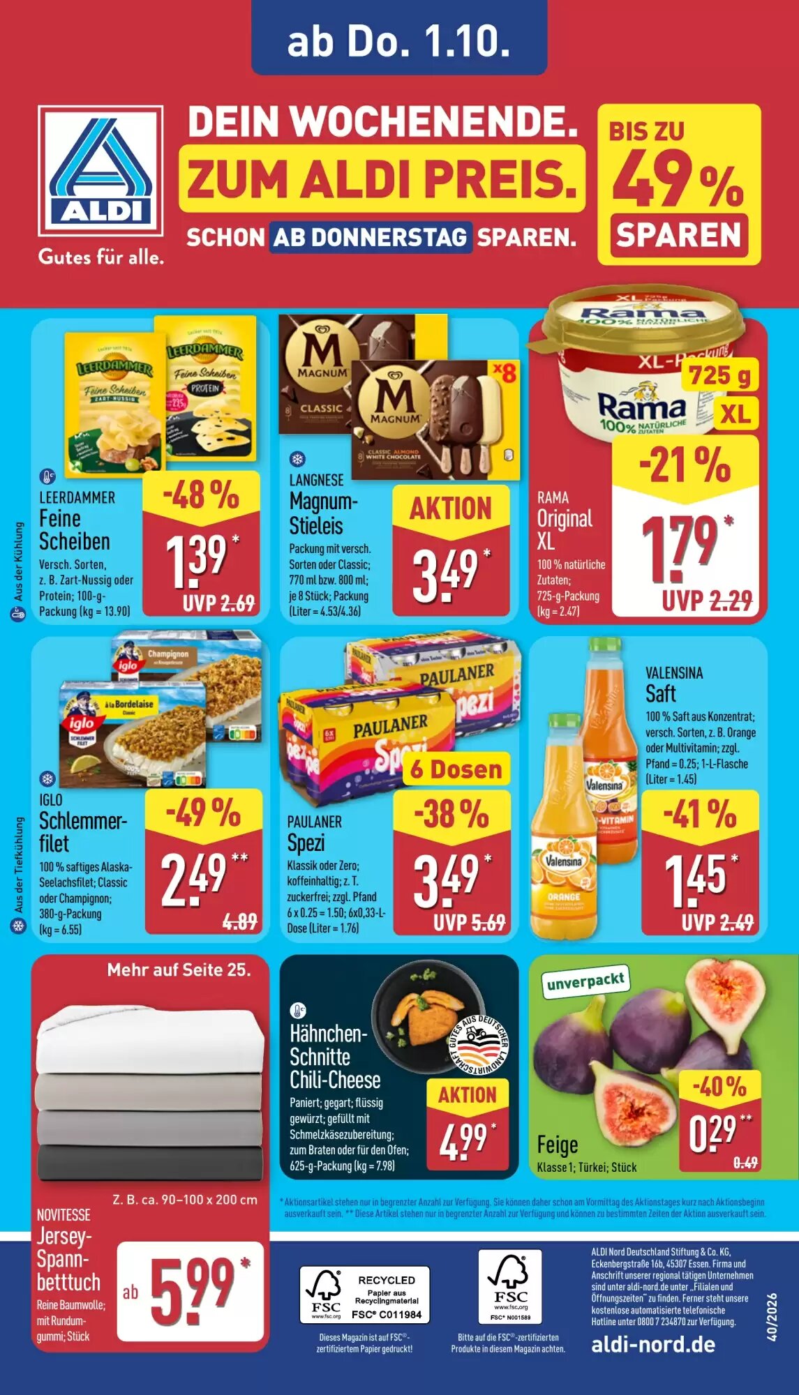 Aldi Nord Prospekt (ab 28.09.2026) zum Blättern - Seite 32