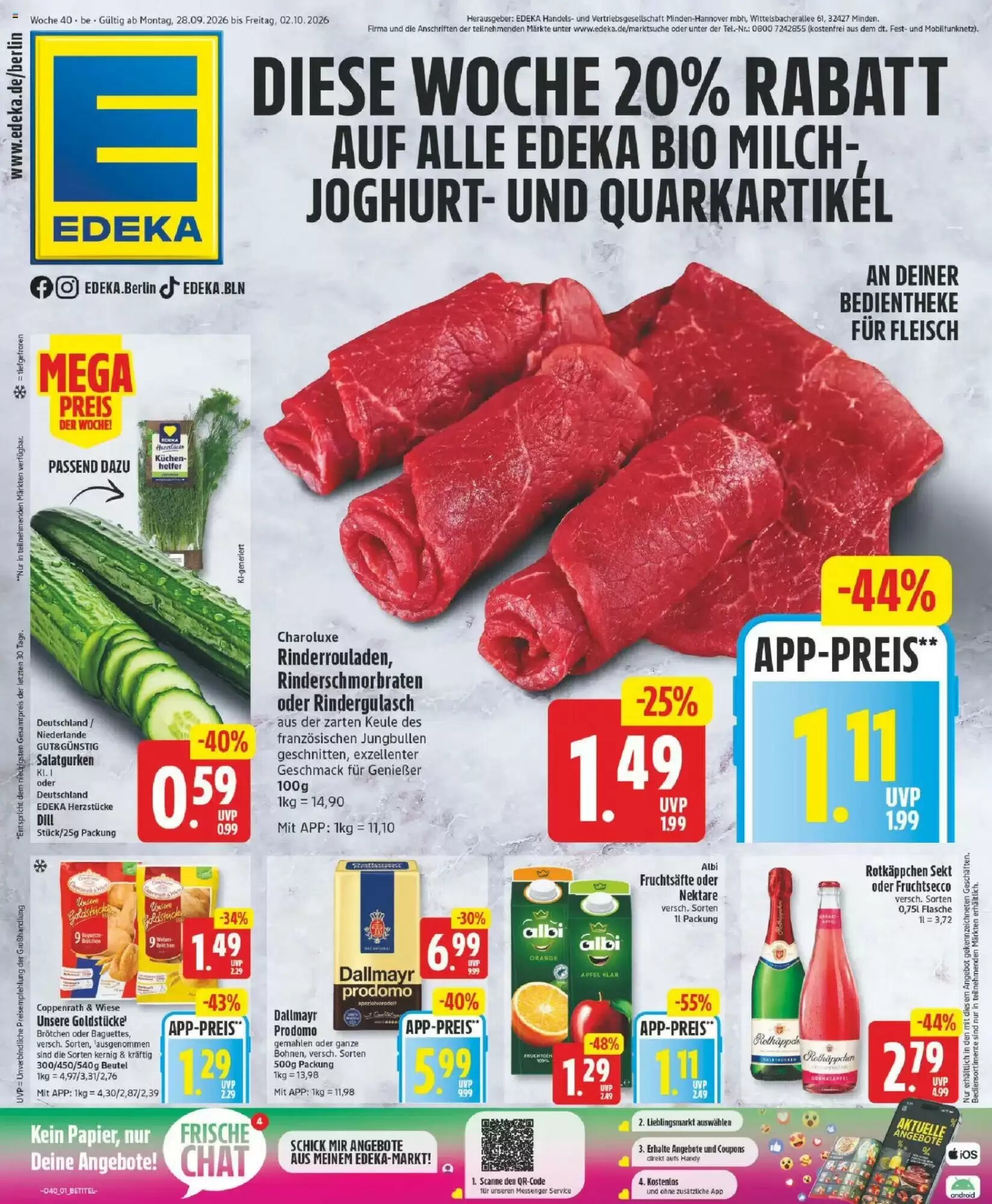 Edeka Prospekt (ab 28.09.2026) zum Blättern - Seite 1