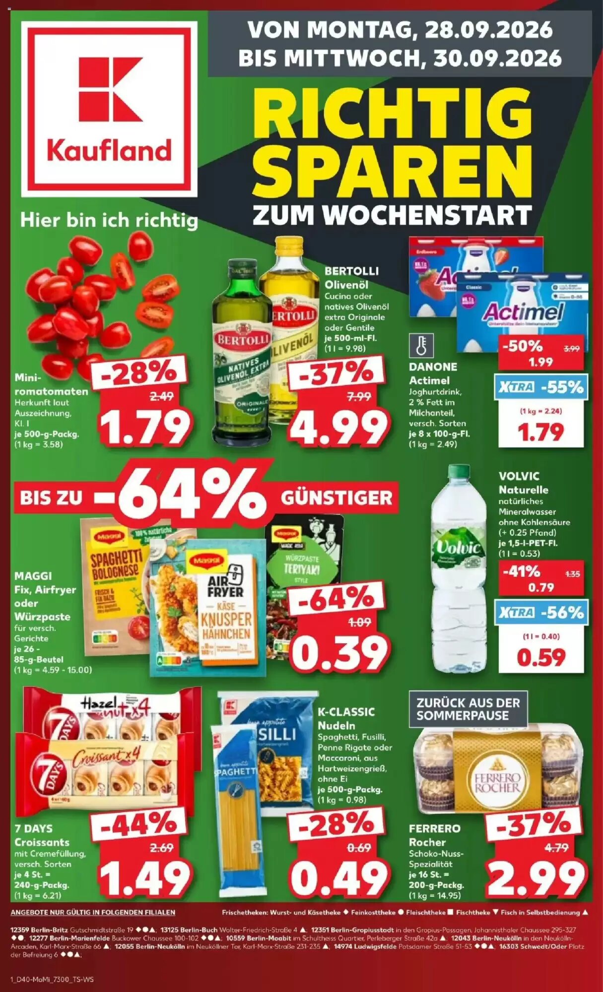 Kaufland Prospekt (ab 28.09.2026) zum Blättern - Seite 1