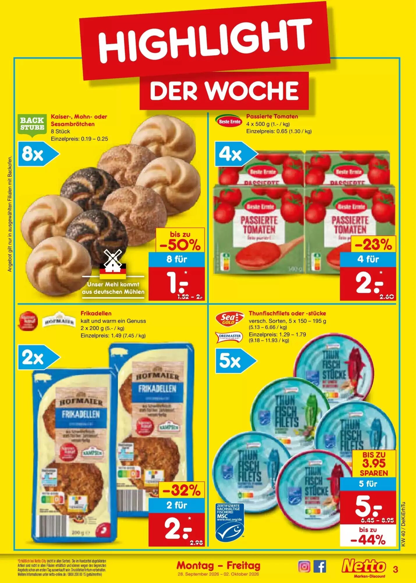 Netto Marken-Discount Prospekt (ab 28.09.2026) zum Blättern - Seite 3