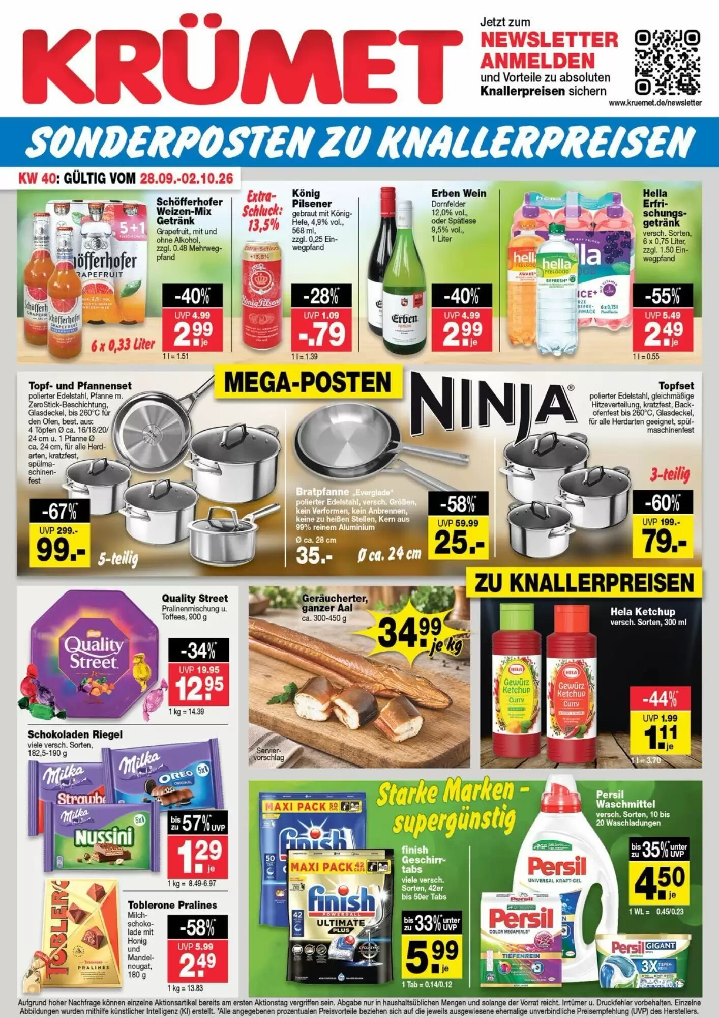 Krümet Sonderposten Prospekt (ab 28.09.2026) zum Blättern - Seite 1