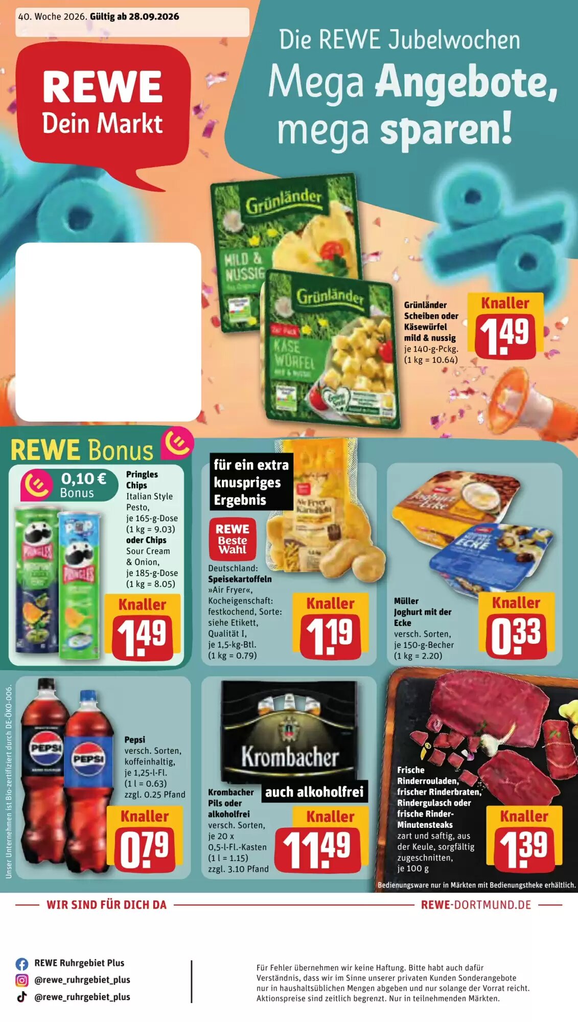 REWE Prospekt (ab 28.09.2026) zum Blättern - Seite 1