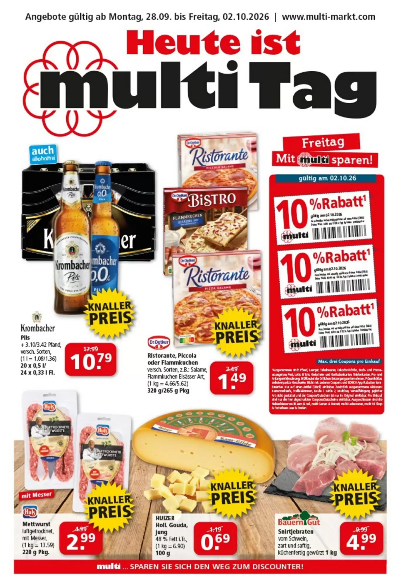 Multi Markt Prospekt (ab 28.09.2026) zum Blättern - Seite 1