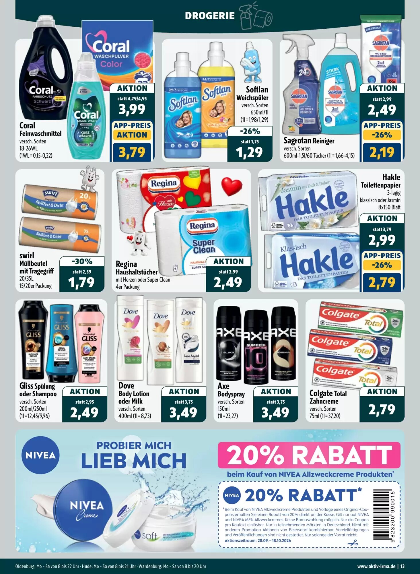 Aktiv Irma Prospekt (ab 28.09.2026) zum Blättern - Seite 13