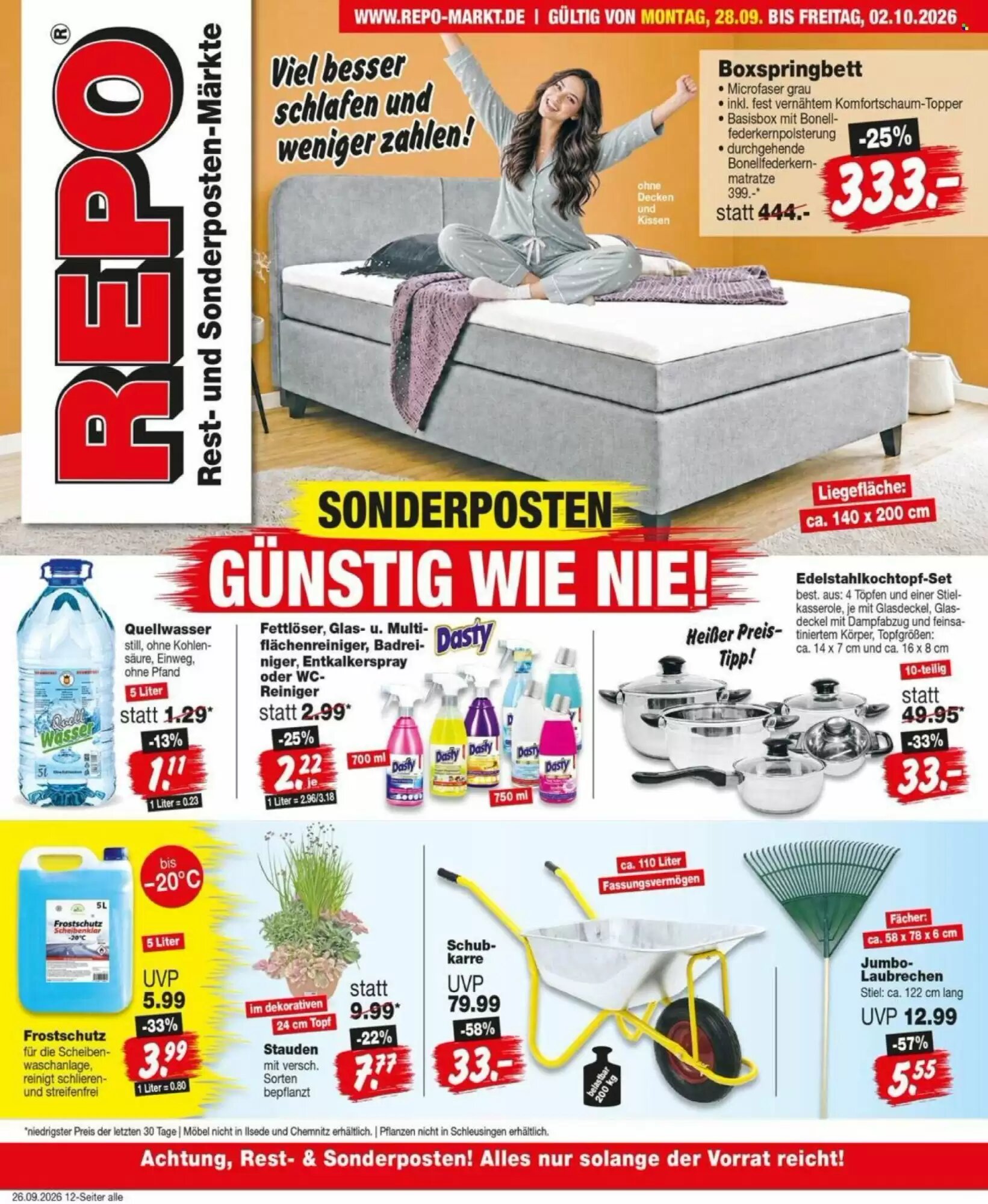 Repo Markt Prospekt (ab 28.09.2026) zum Blättern - Seite 1