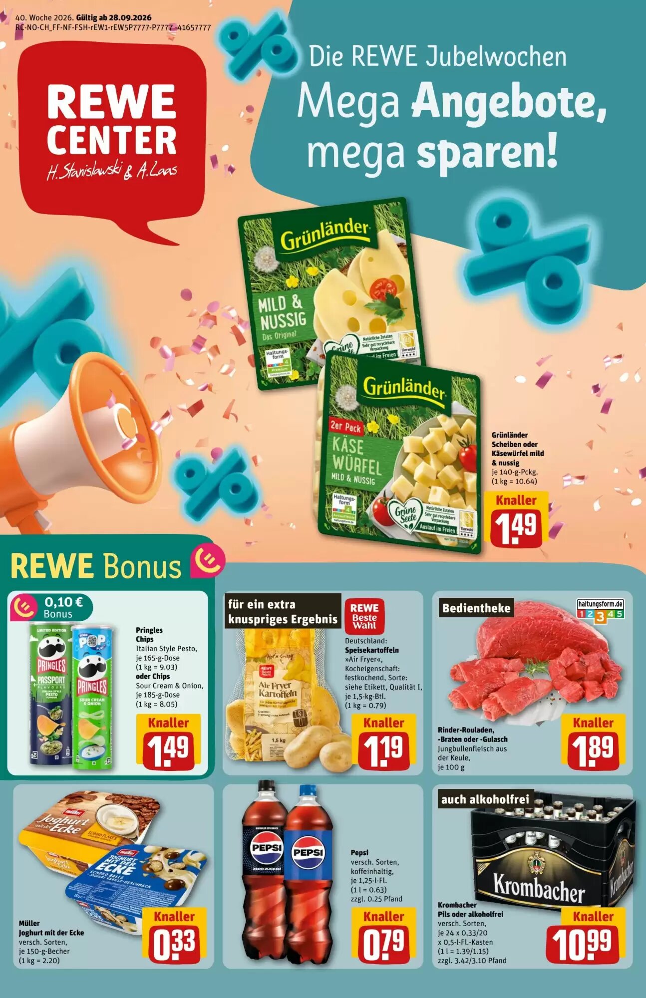 REWE Center Prospekt (ab 28.09.2026) zum Blättern - Seite 1