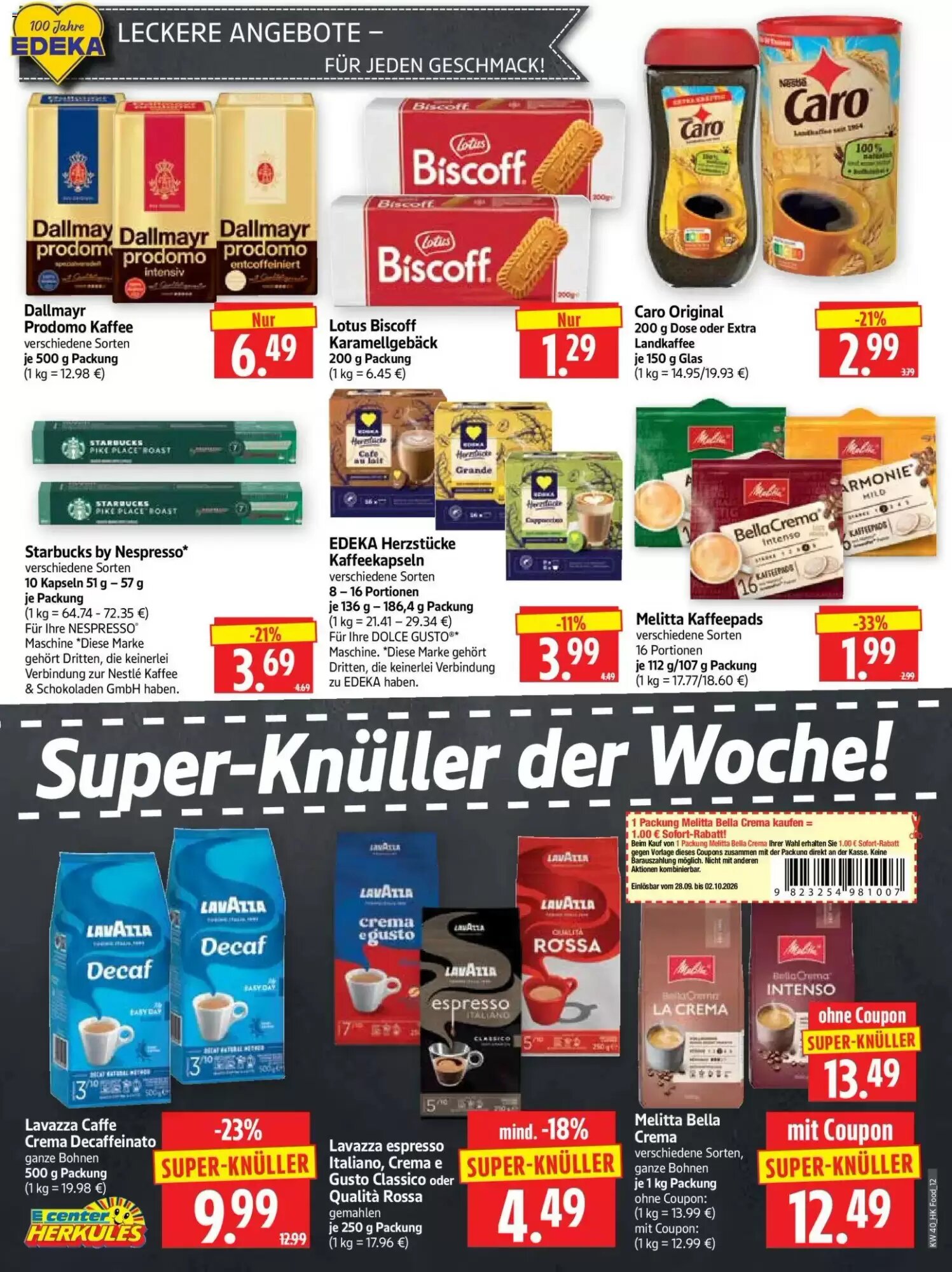 Edeka Herkules Prospekt (ab 28.09.2026) zum Blättern - Seite 12