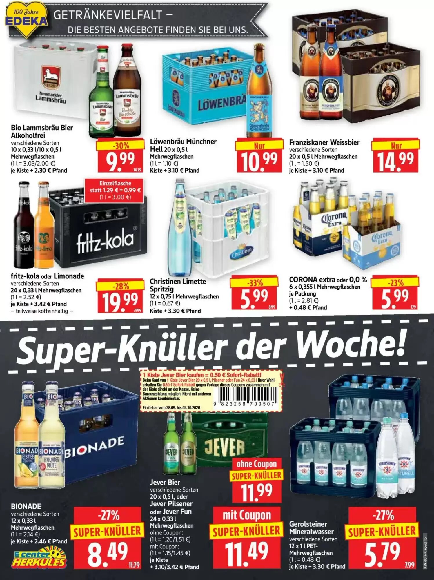 Edeka Herkules Prospekt (ab 28.09.2026) zum Blättern - Seite 16