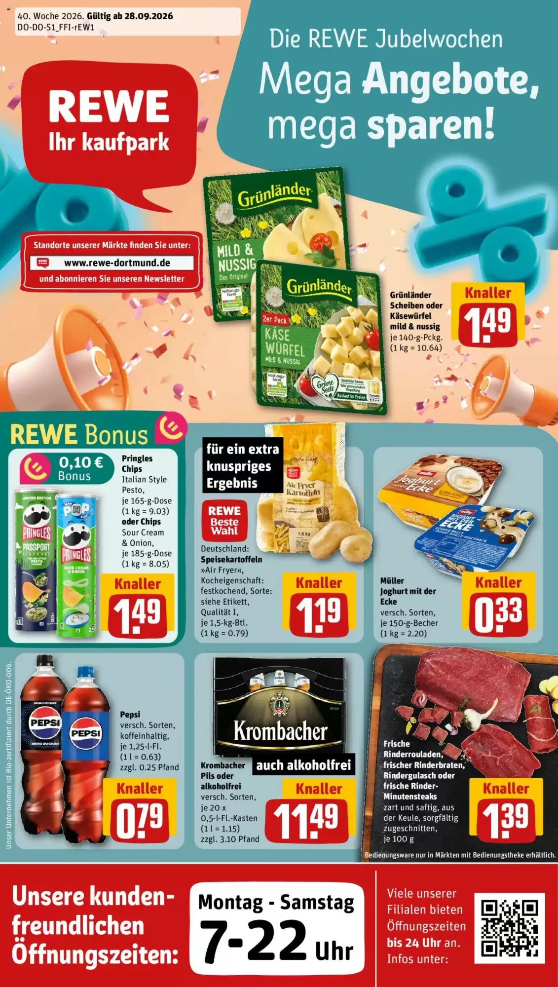 REWE Kaufpark Prospekt (ab 28.09.2026) zum Blättern - Seite 1