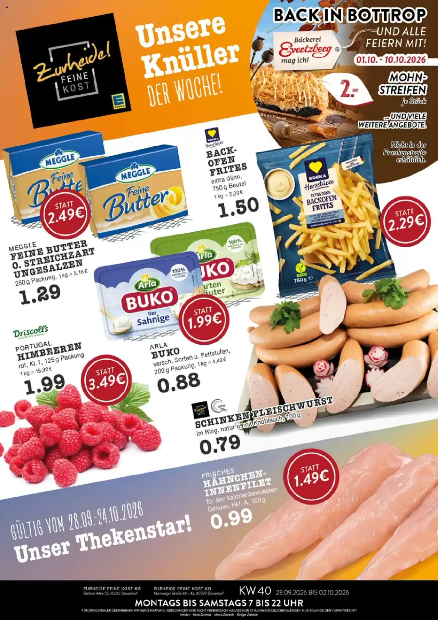 Edeka Zurheide Prospekt (ab 28.09.2026) zum Blättern - Seite 1