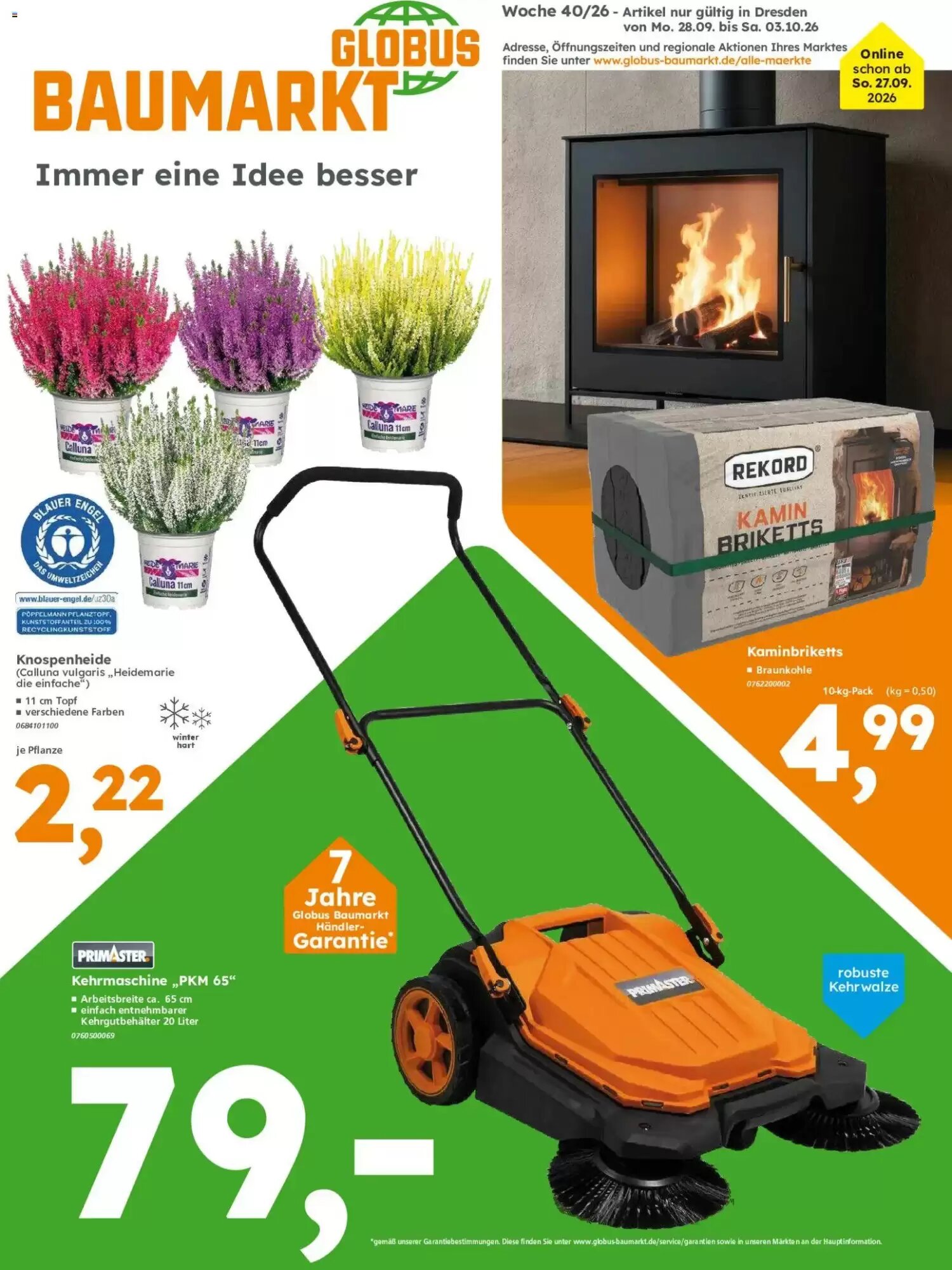 Globus Baumarkt Prospekt (ab 28.09.2026) zum Blättern - Seite 1