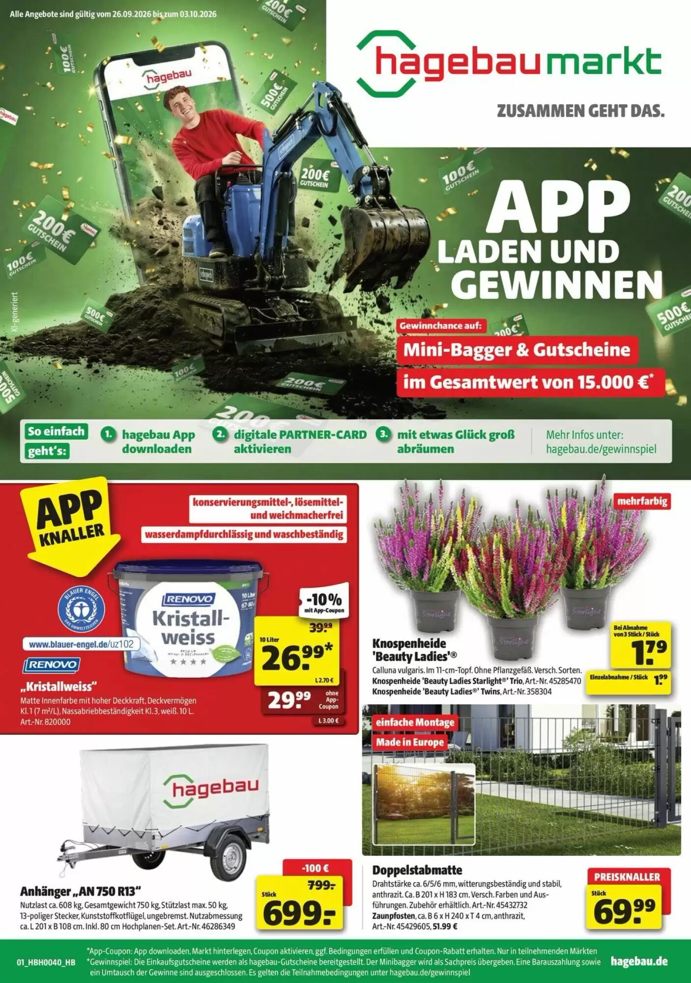 Leitermann Baumarkt Prospekt (ab 28.09.2026) zum Blättern - Seite 1