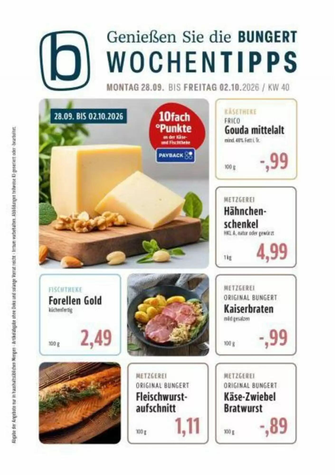 BUNGERT Prospekt (ab 28.09.2026) zum Blättern - Seite 1