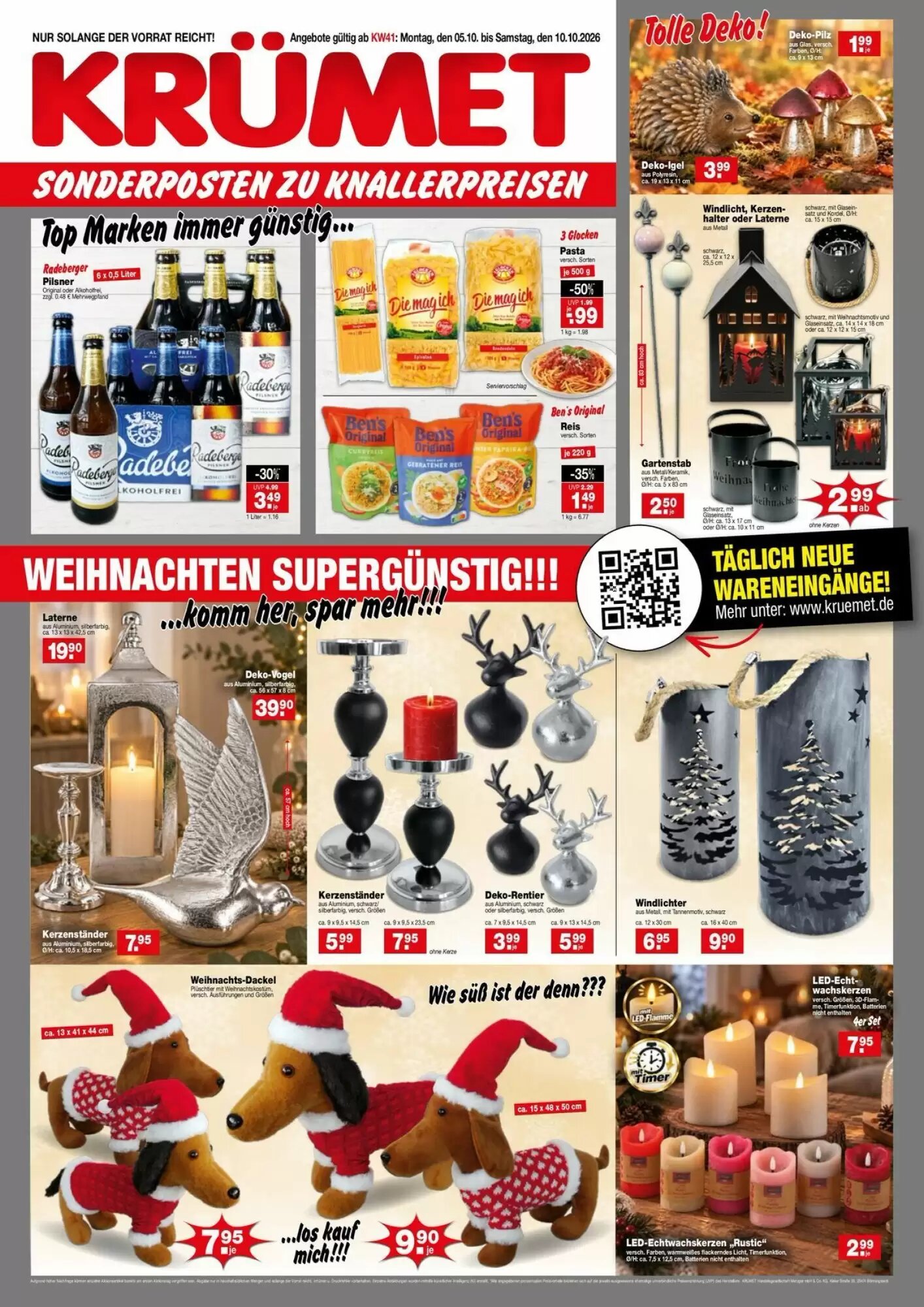 Krümet Sonderposten Prospekt (ab 29.09.2026) zum Blättern - Seite 1