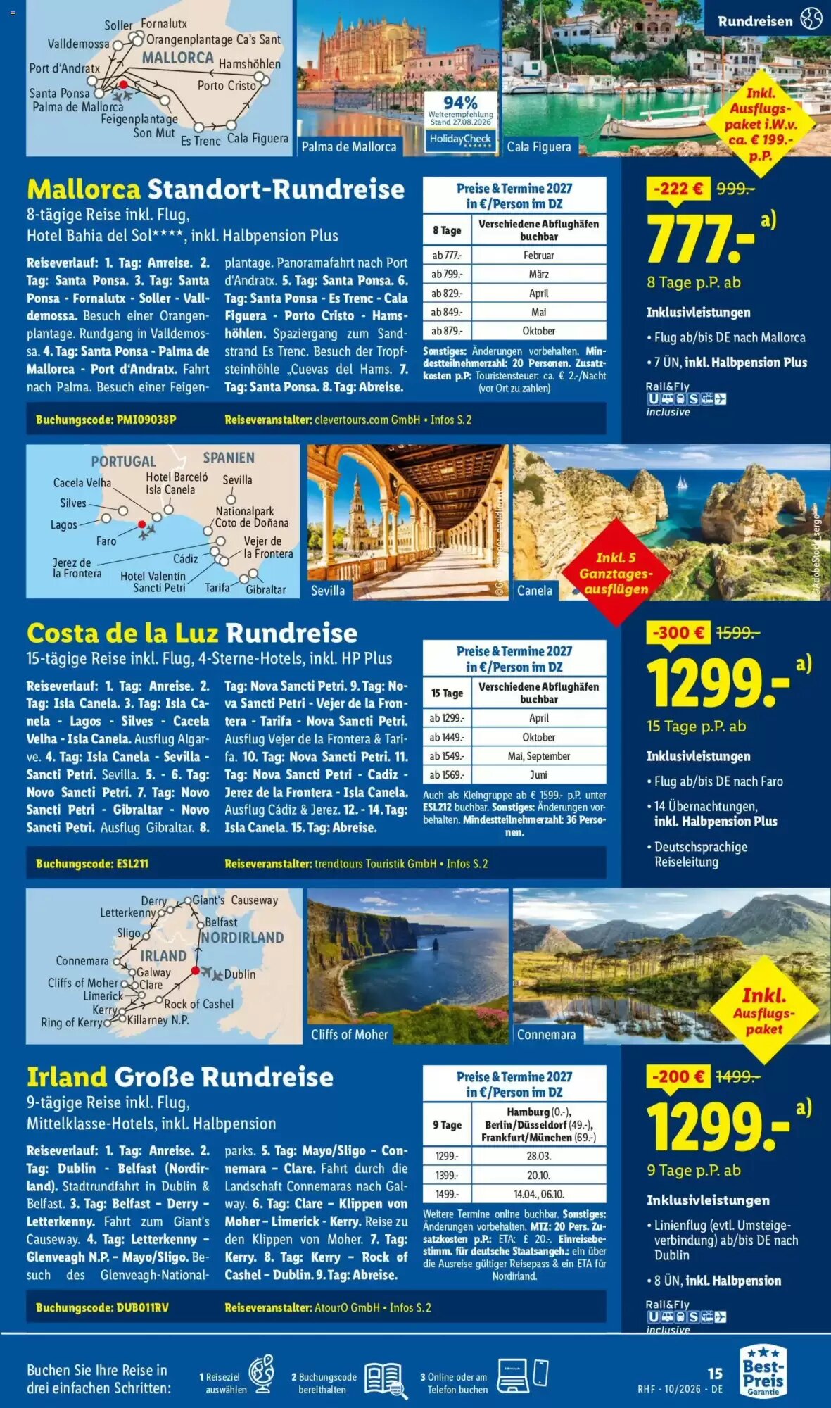 Lidl Reisen Prospekt (ab 30.09.2026) zum Blättern - Seite 15