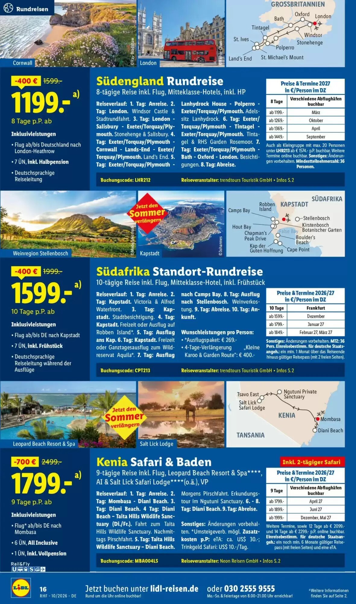 Lidl Reisen Prospekt (ab 30.09.2026) zum Blättern - Seite 16
