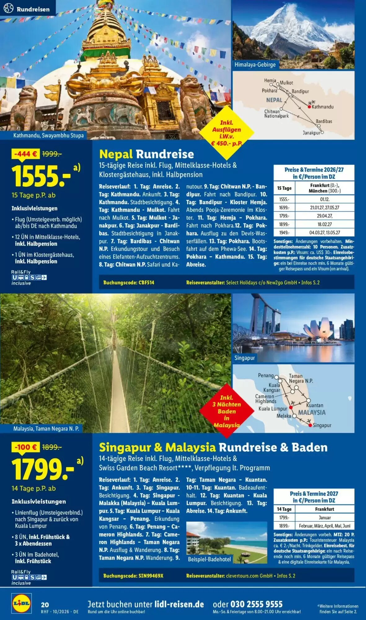 Lidl Reisen Prospekt (ab 30.09.2026) zum Blättern - Seite 20