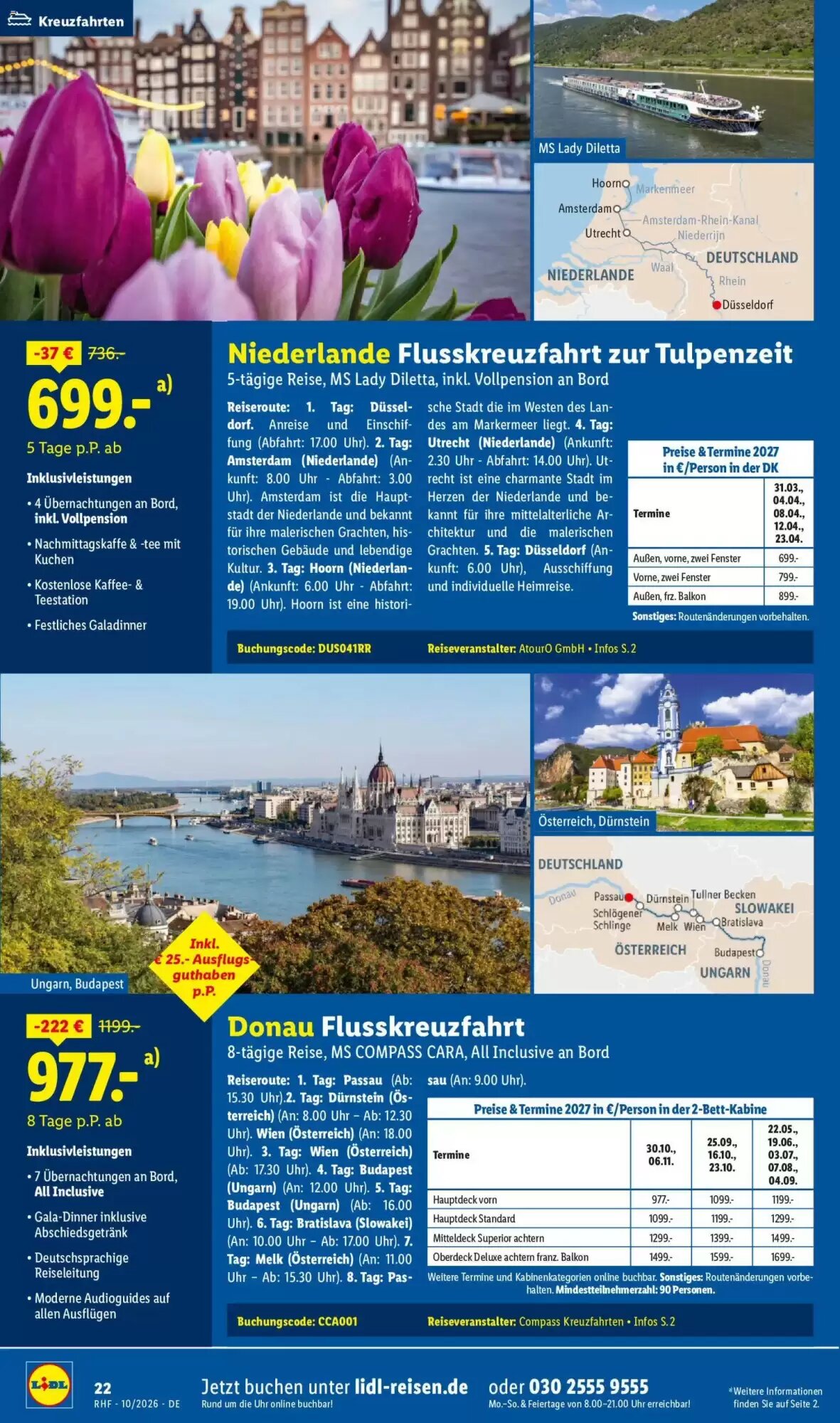 Lidl Reisen Prospekt (ab 30.09.2026) zum Blättern - Seite 22