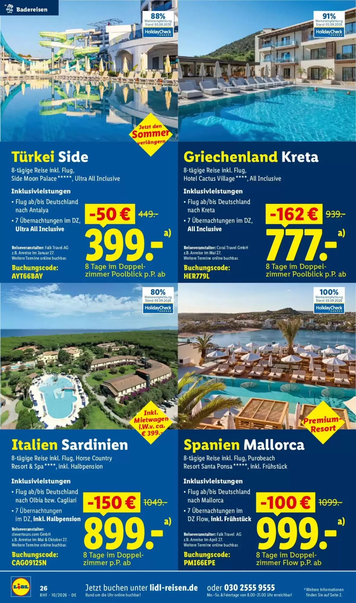 Lidl Reisen Prospekt (ab 30.09.2026) zum Blättern - Seite 26