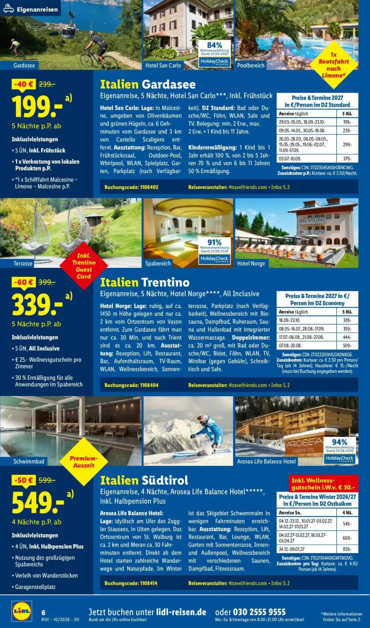 Lidl Reisen Prospekt (ab 30.09.2026) zum Blättern - Seite 6