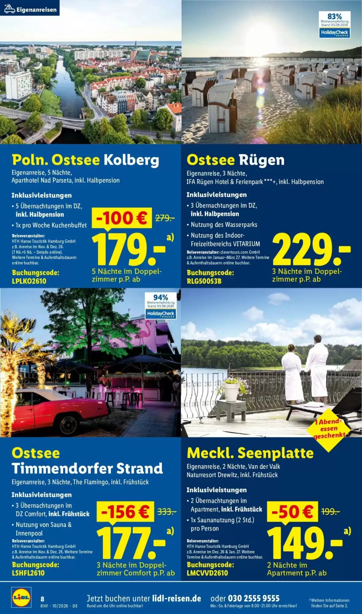 Lidl Reisen Prospekt (ab 30.09.2026) zum Blättern - Seite 8