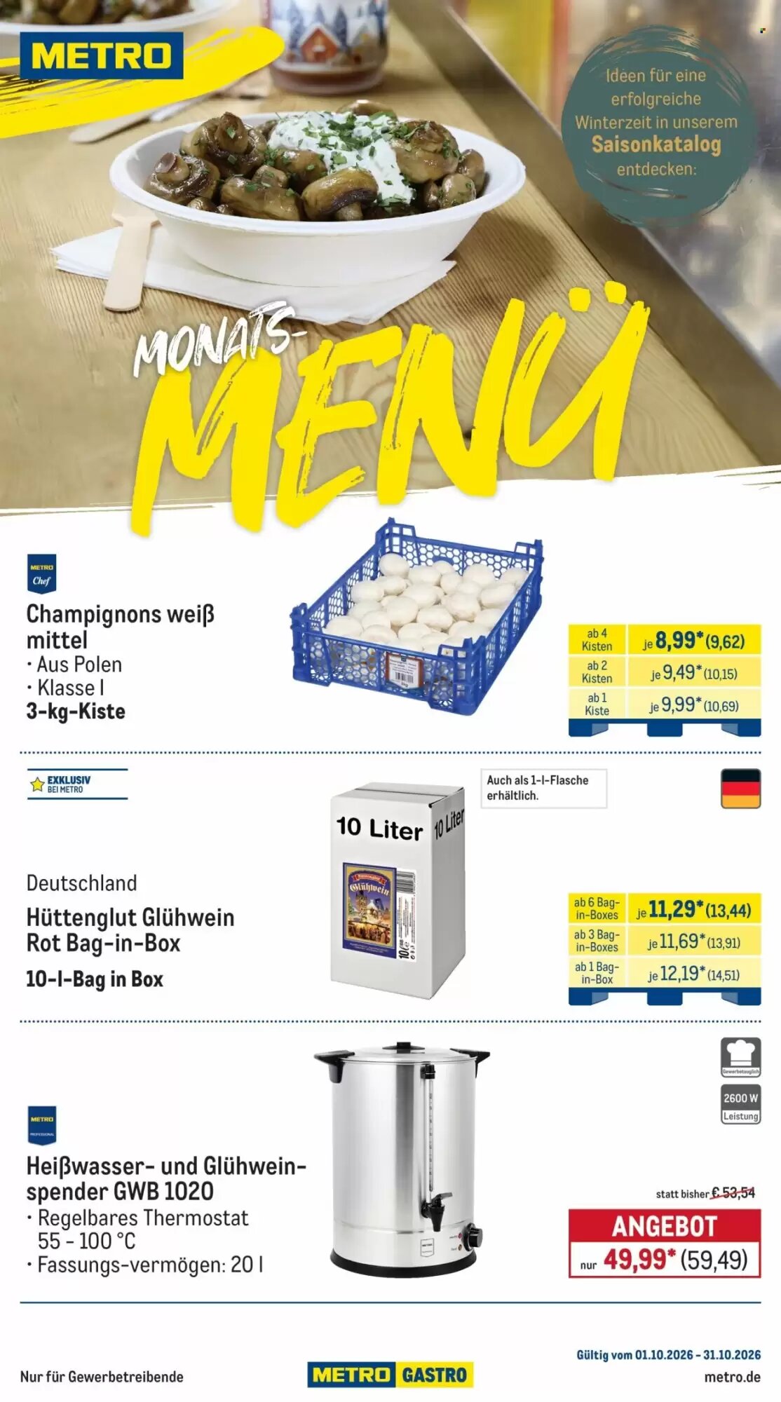 METRO Prospekt (ab 01.10.2026) zum Blättern - Seite 1